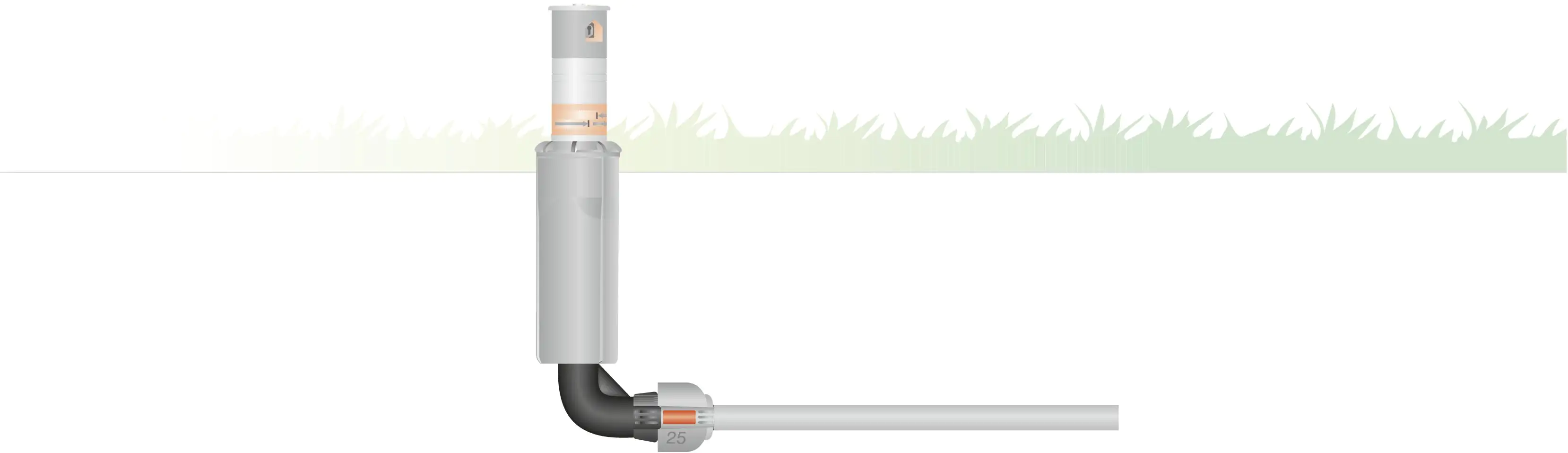Gardena L Stück für Sprinkler 25 mm x 1/2" Außengewinde