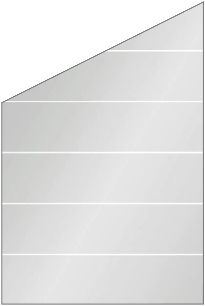 Ambiente Glaszaun Dekor 82 schräg 120 x 120/180 cm gehärtetes 8 mm Glas