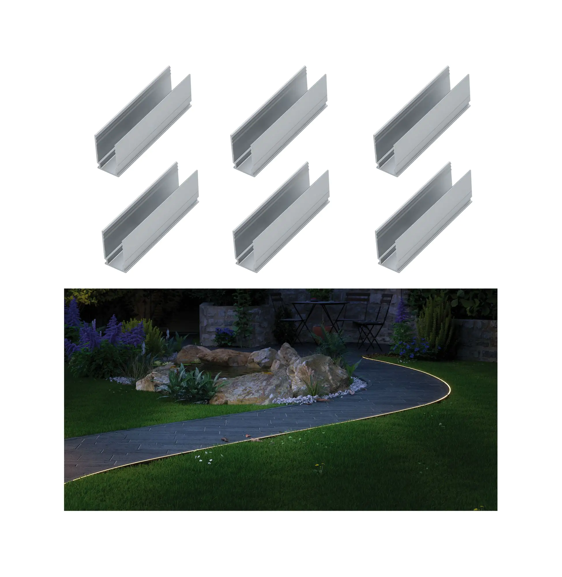 Paulmann Plug & Shine Neon LED-Stripe Clip Outdoor 5 cm 6 Montage-Clips
