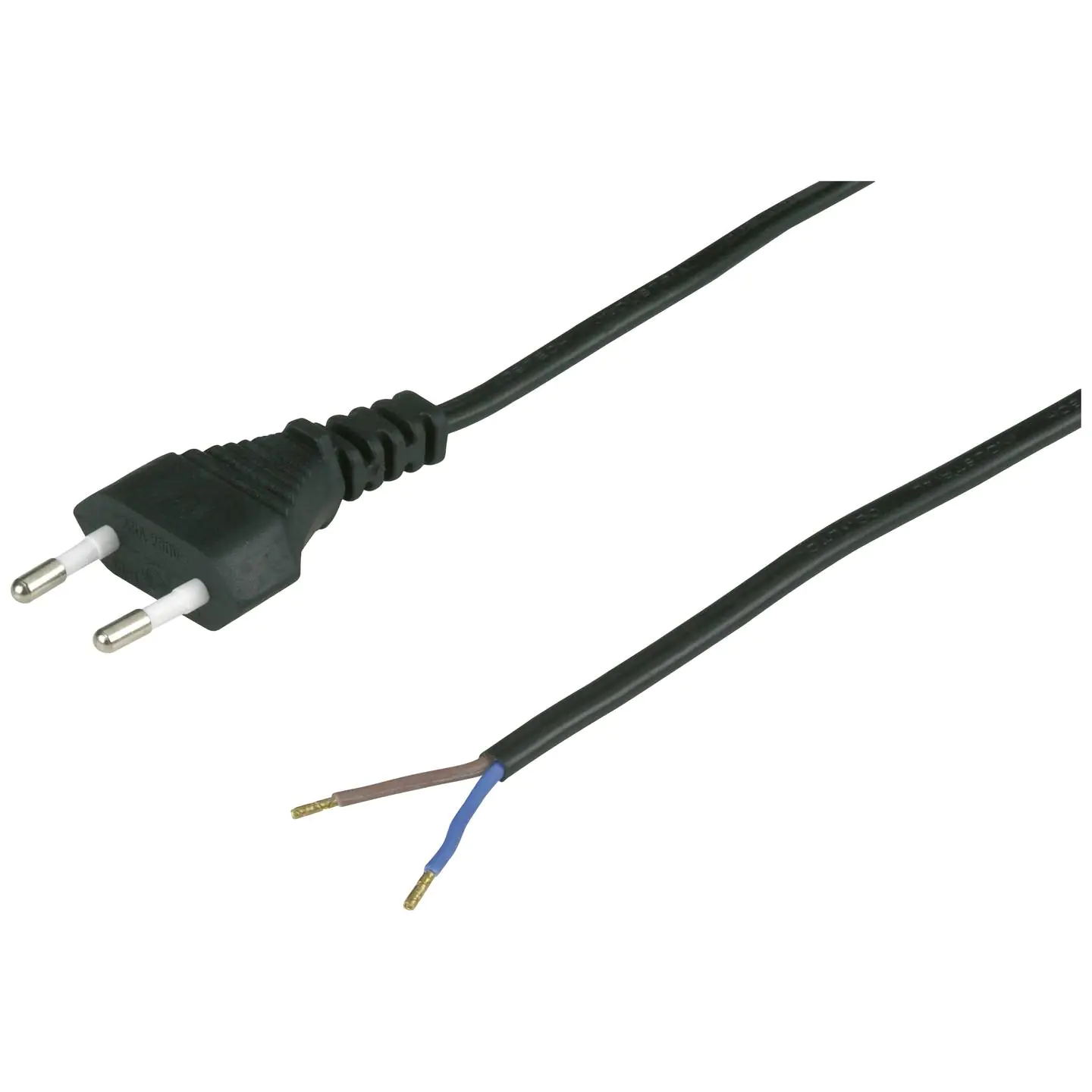 REV Zuleitung Euro 2m H03VVH2-F 2x0,75mm² Eurostecker schwarz