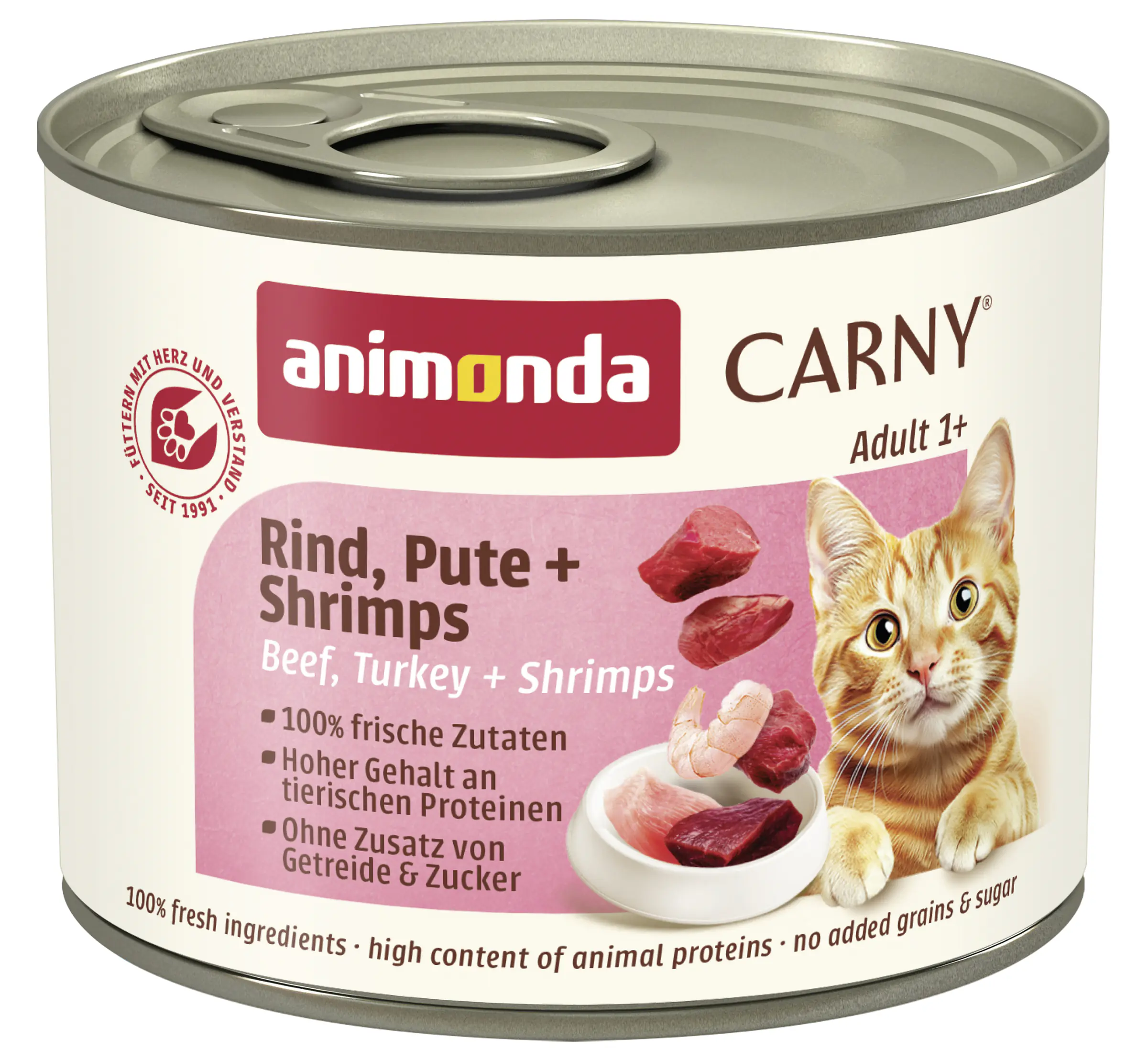 Animonda Carny Adult Katzennassfutter getreidefrei 200 g Rind, Pute & Shrimps