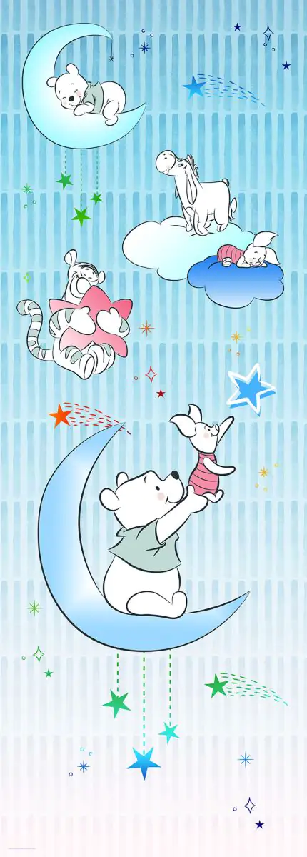 Komar Vlies Fototapete Winnie Pooh Piglet 100 x 280 cm 