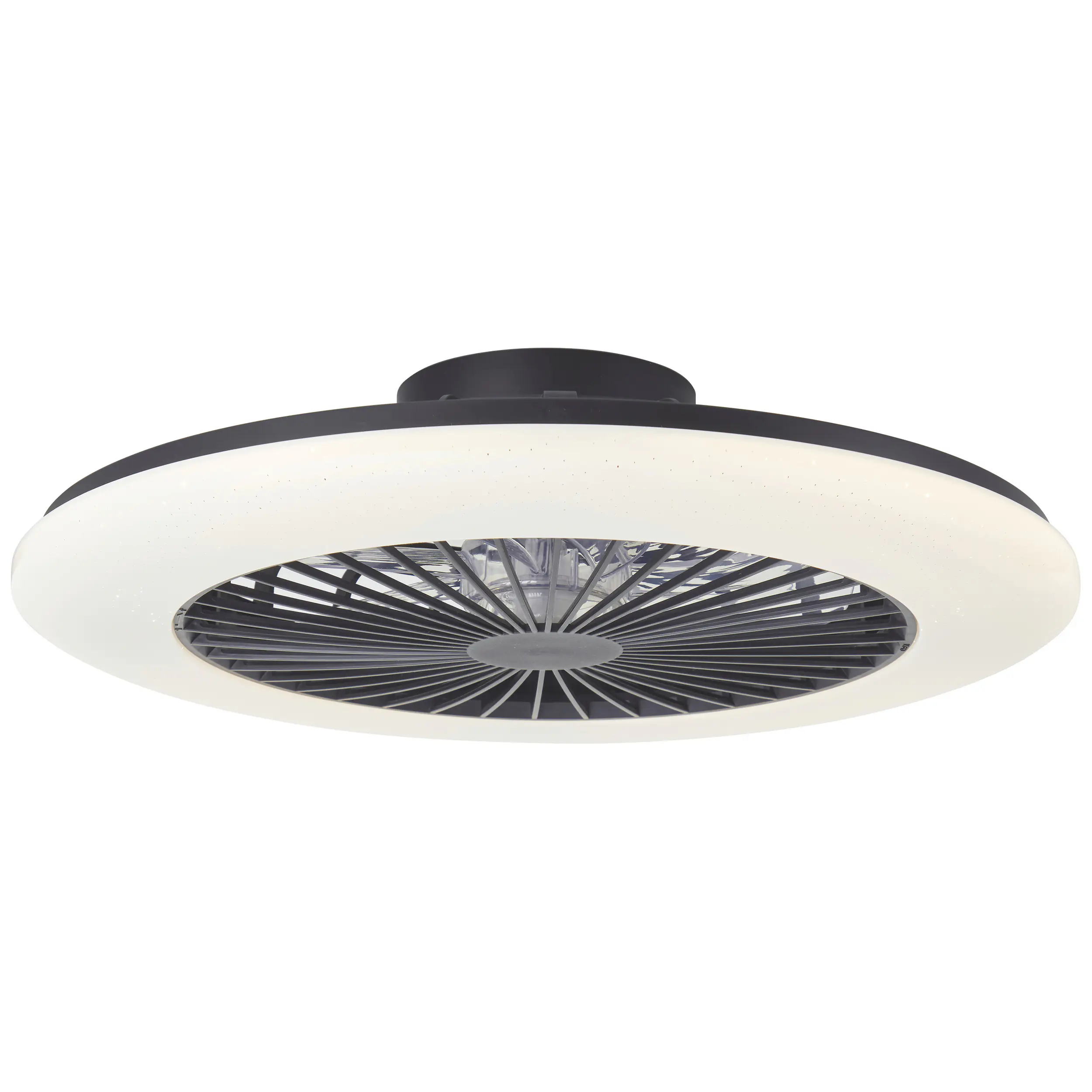 Brilliant LED Deckenleuchte mit Ventilator Salerno Ø 58 cm 55 W schwarz