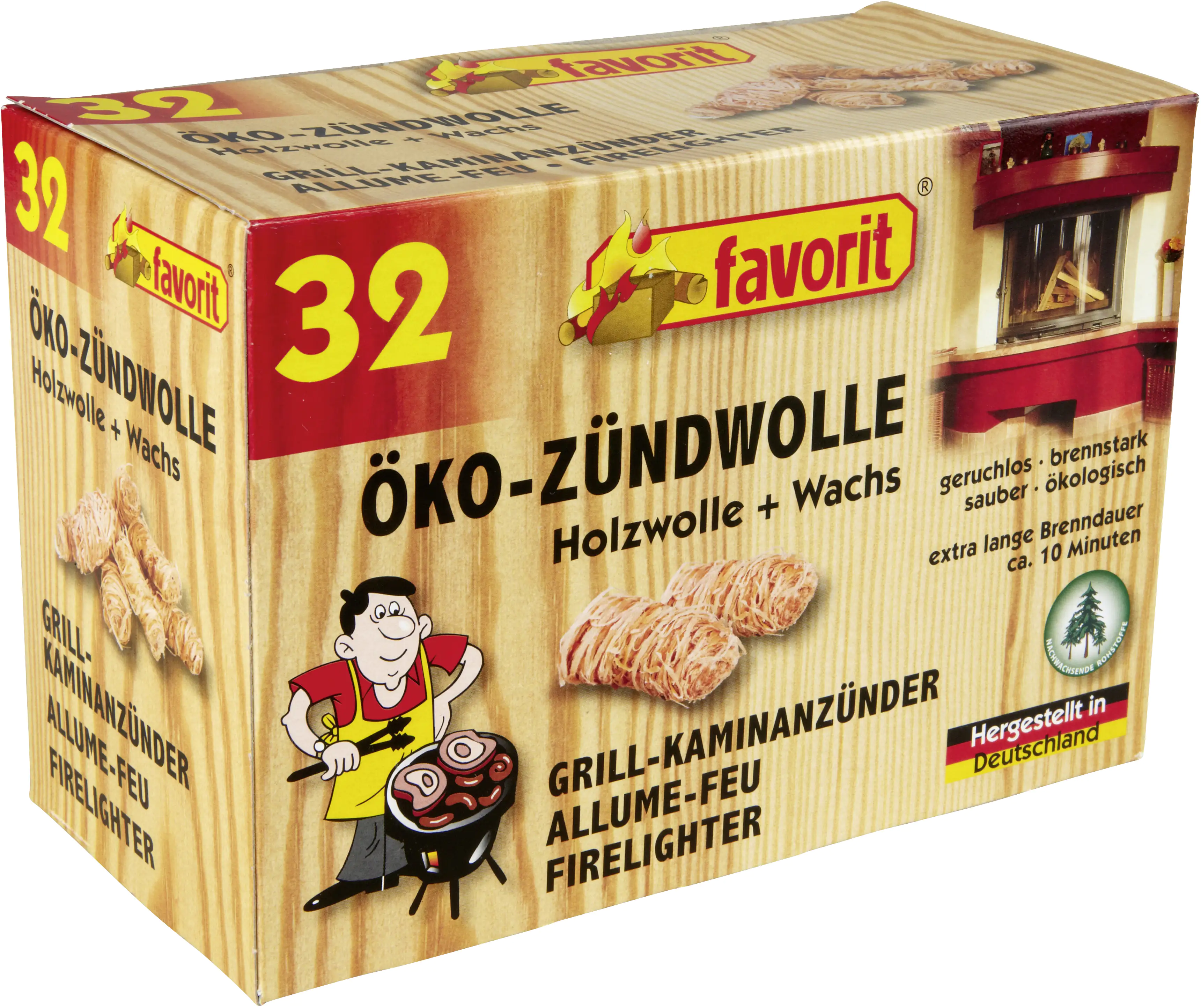 Favorit Öko-Anzündwolle 32 Stück