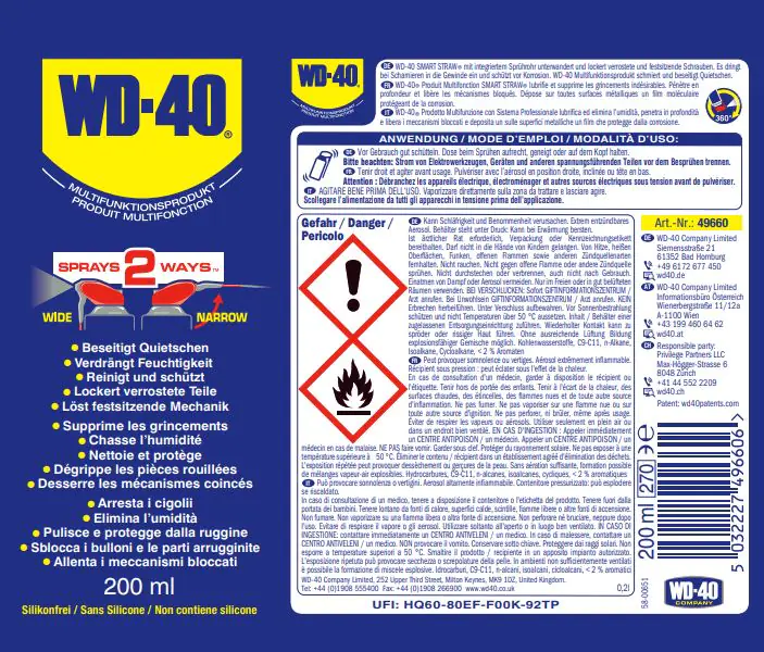 WD-40 Multifunktionsprodukt Smart Straw 200ml