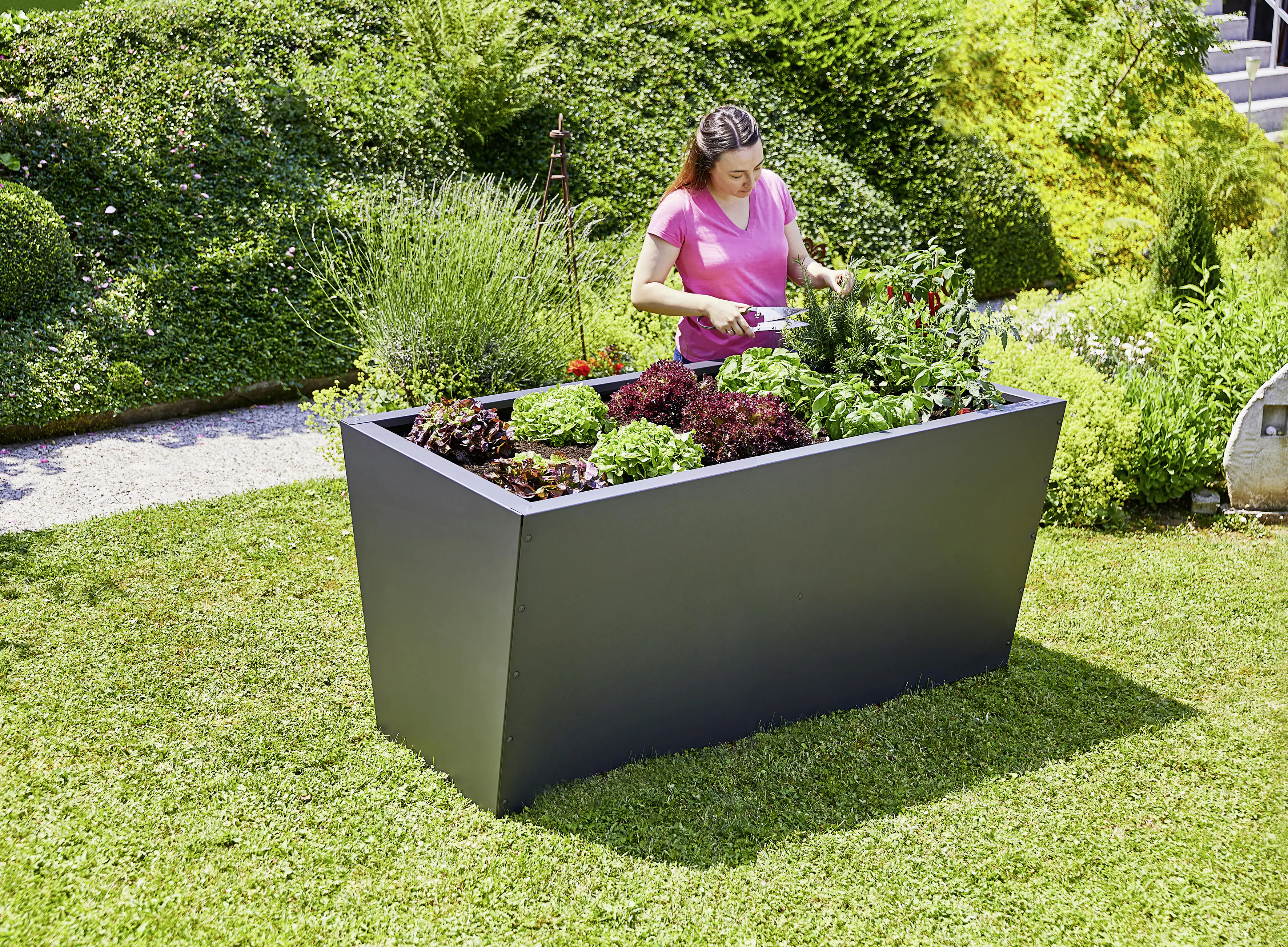 Gutta Hochbeet Valenta 150 150 x 90 x 80 cm, anthrazit