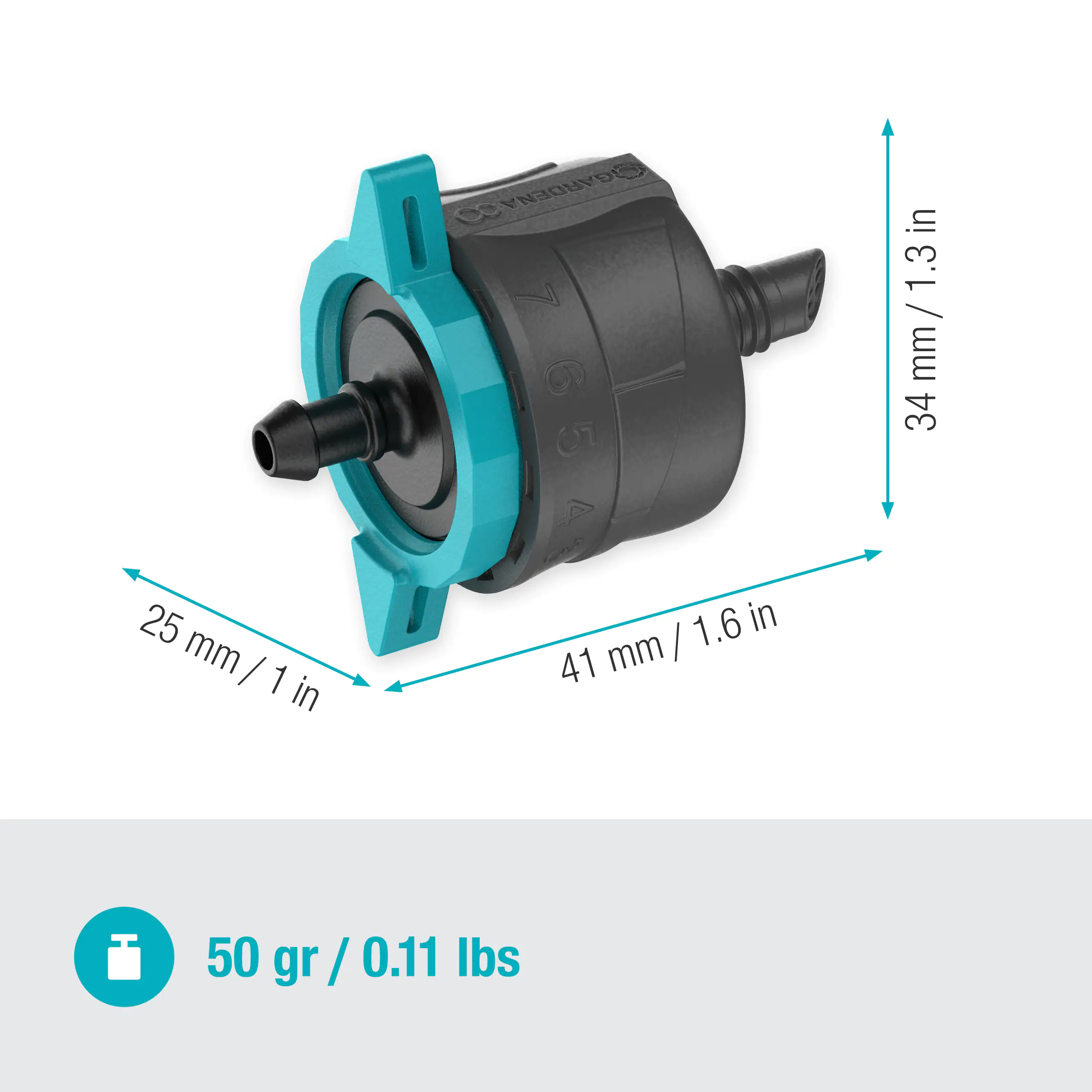 Gardena Endtropfer, 1-8 l/h regulierbar