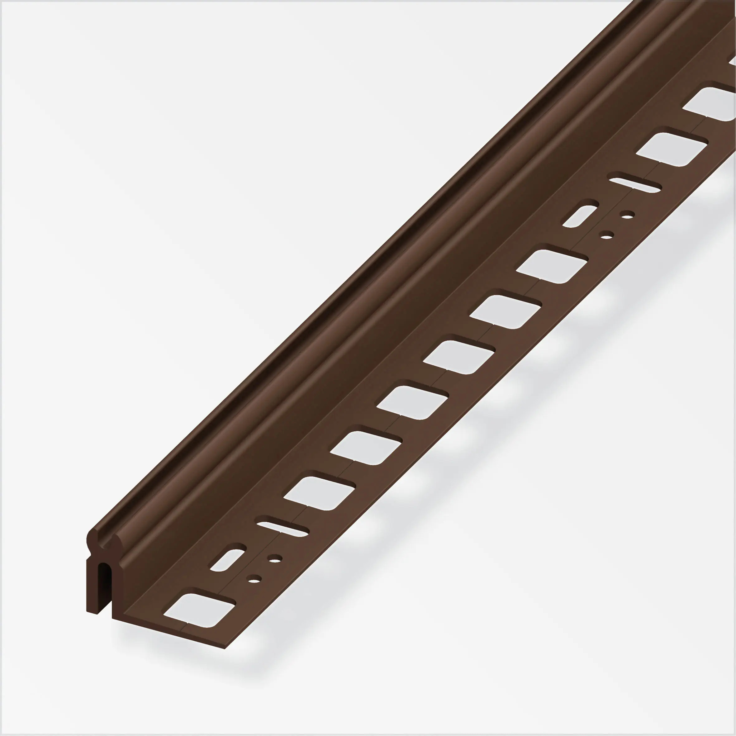 alfer Träger-Profil 1 m, 23 x 30 mm PVC (Kunststoff) glatt braun