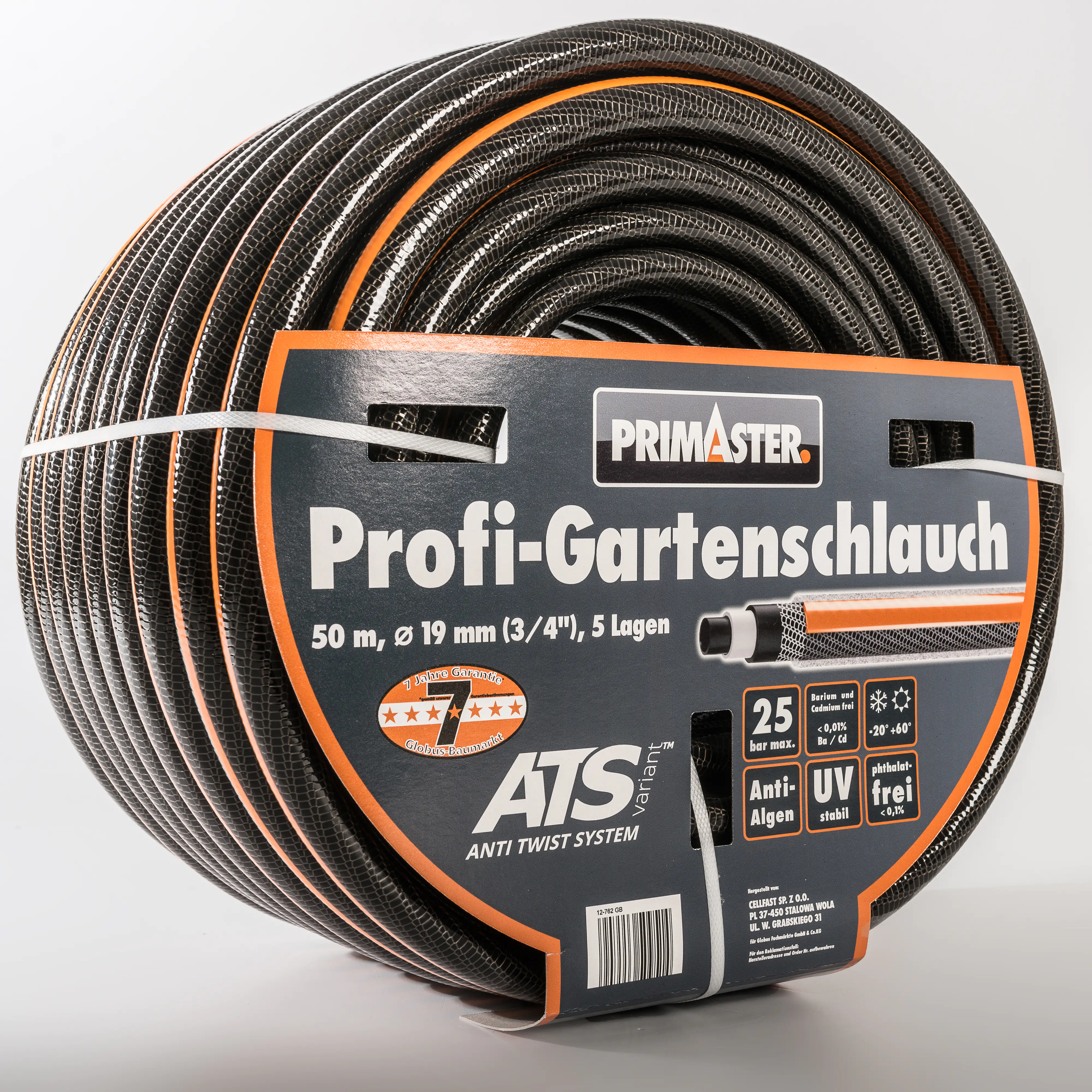 Primaster Profi-Gartenschlauch 50 m Ø 19 mm, (3/4")