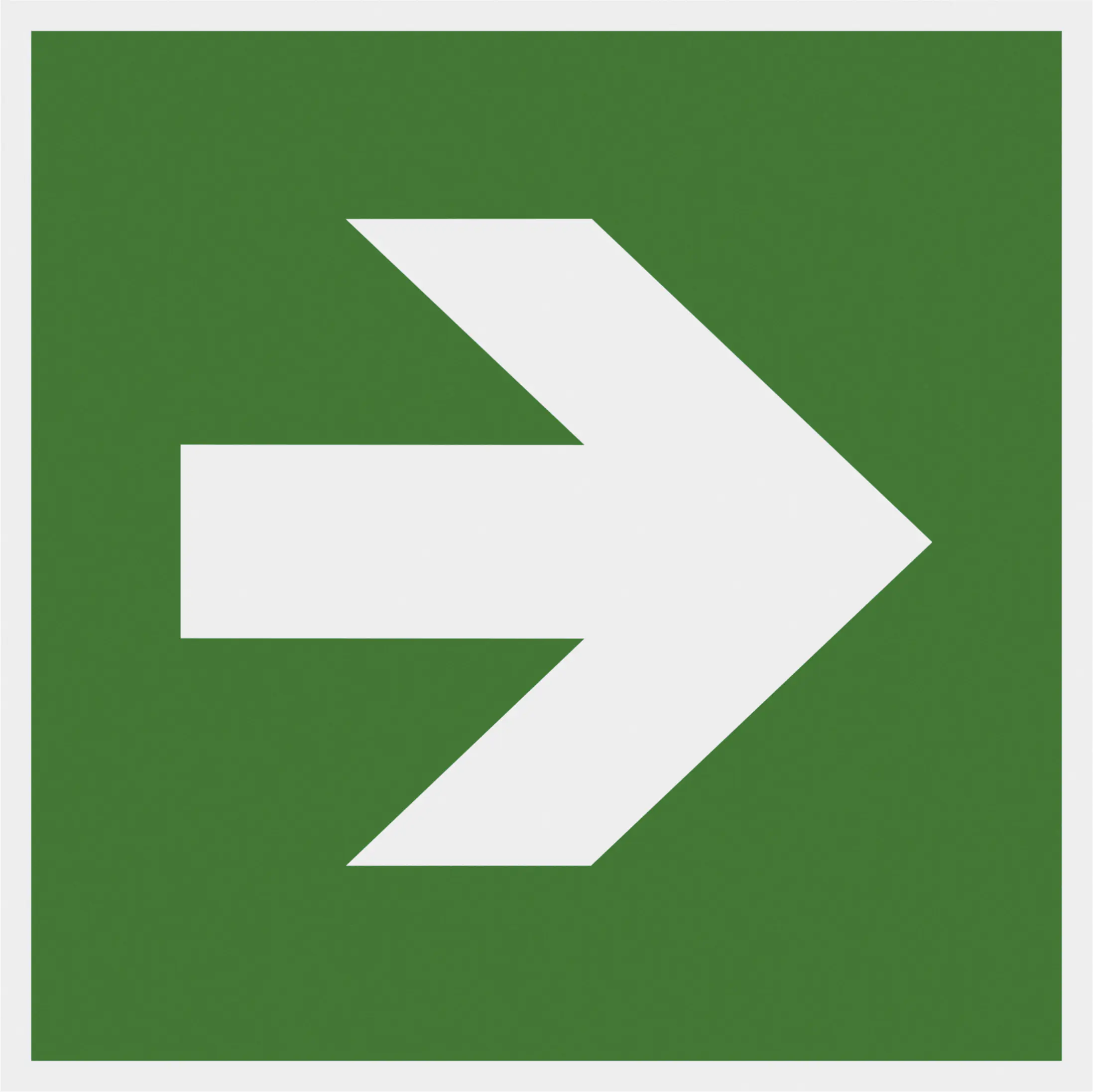 Metafranc Hinweisschild Pfeil gerade 150 x 150 mm nachtleuchtend