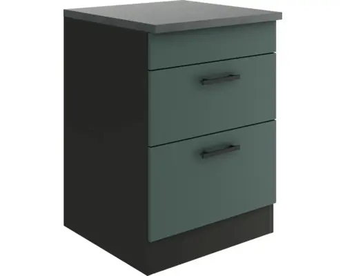 Optifit Unterschrank Verona 405 steingrün/anthrazit matt 60 cm
