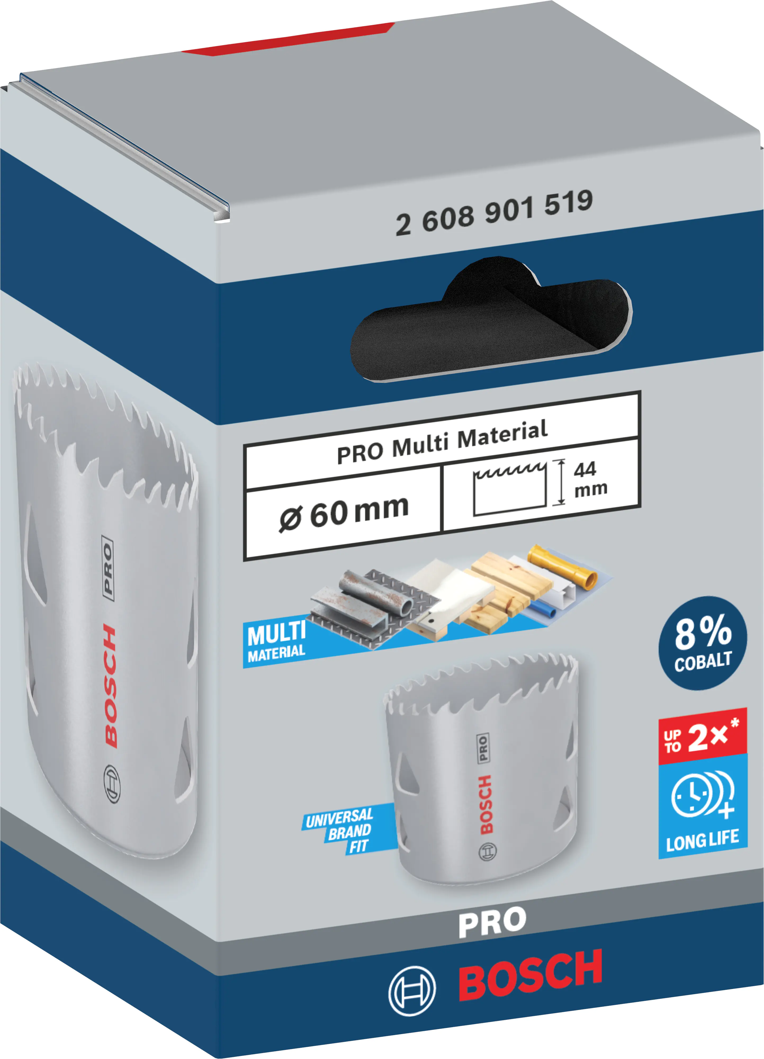 Bosch PRO Multi Material Lochsäge 60 mm mit Gewinde