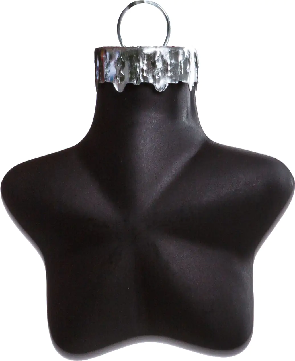 TrendLine Weihnachtskugeln Glas-Sterne 4 cm schwarz 12 Stück
