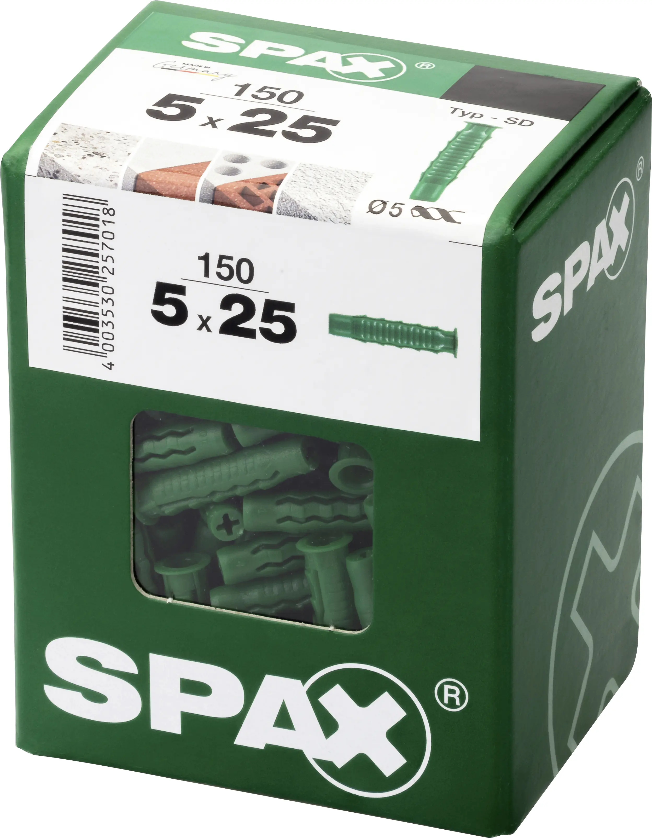 Spax Spreizdübel 5.0 x 25 mm - 150 Stück