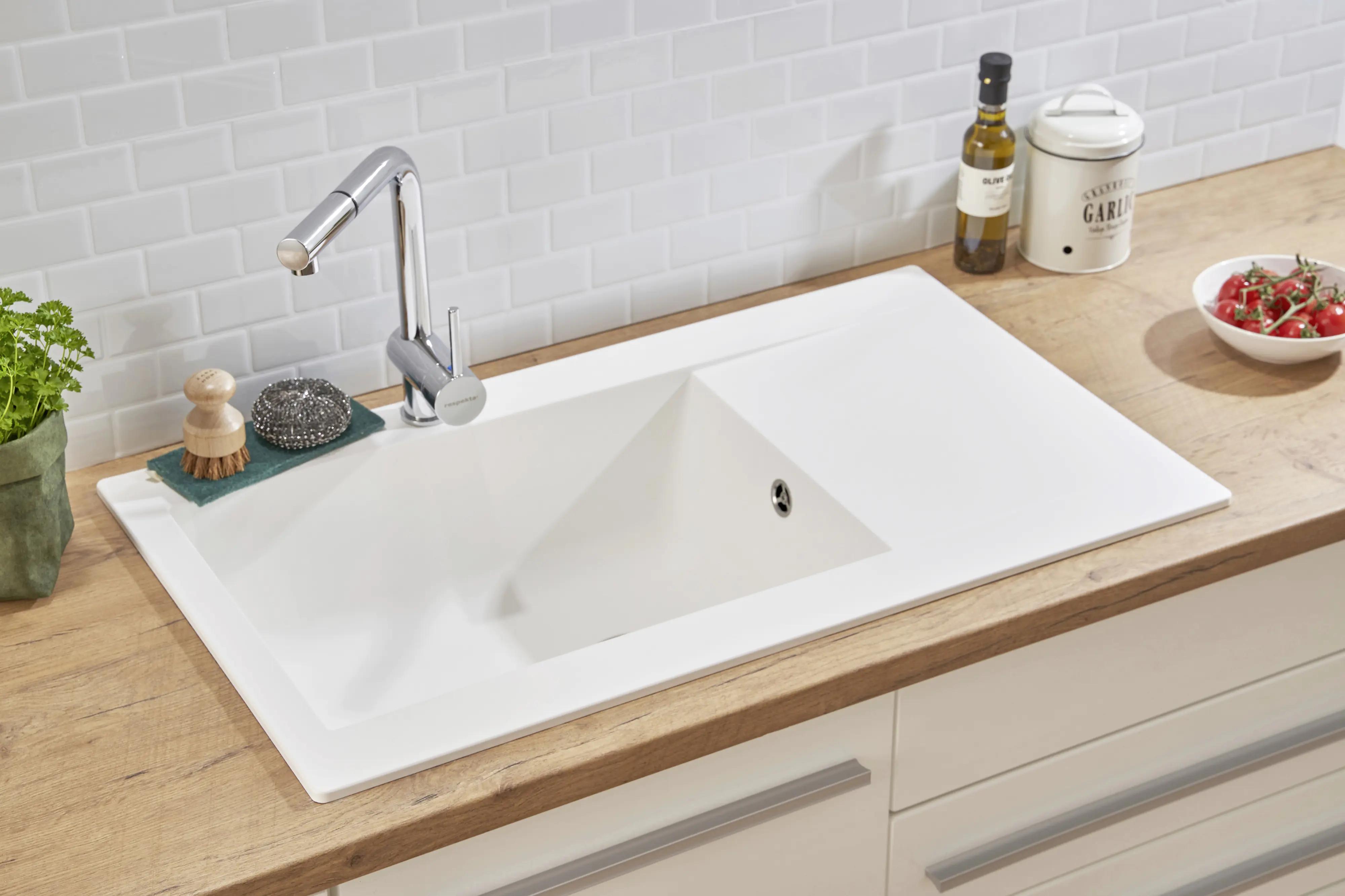 respekta Mineralite Einbauspüle 1 Becken Denver 86 x 50 cm 86 x 50 cm