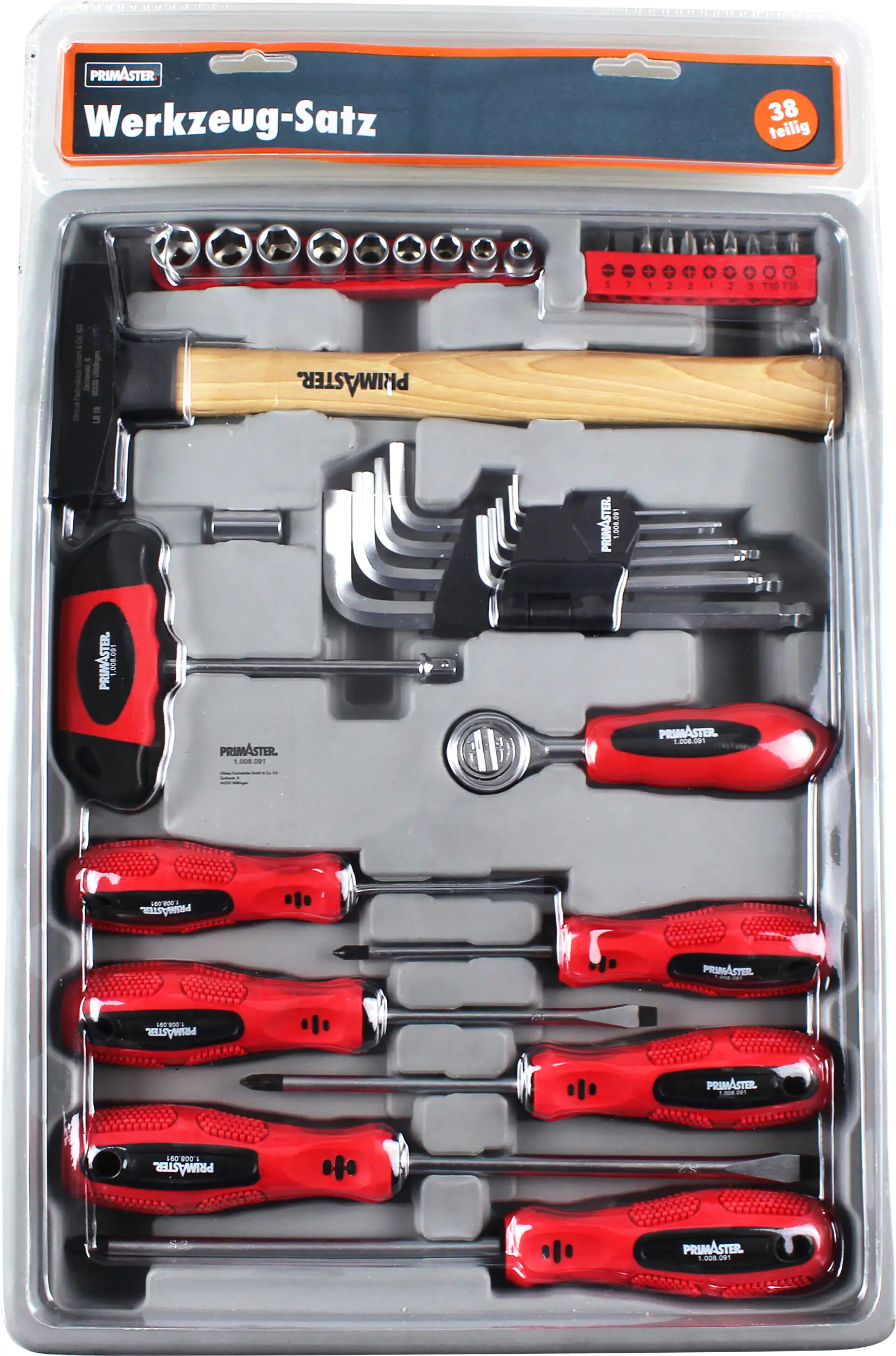 Primaster Werkzeug-Set 38-teilig