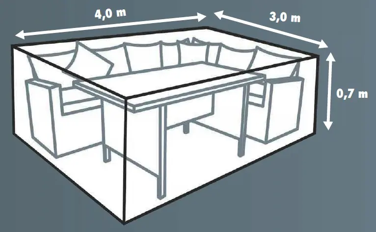 Primaster Schutzhülle Exclusive Lounge-Sets, 400 x 300 x 70 cm 