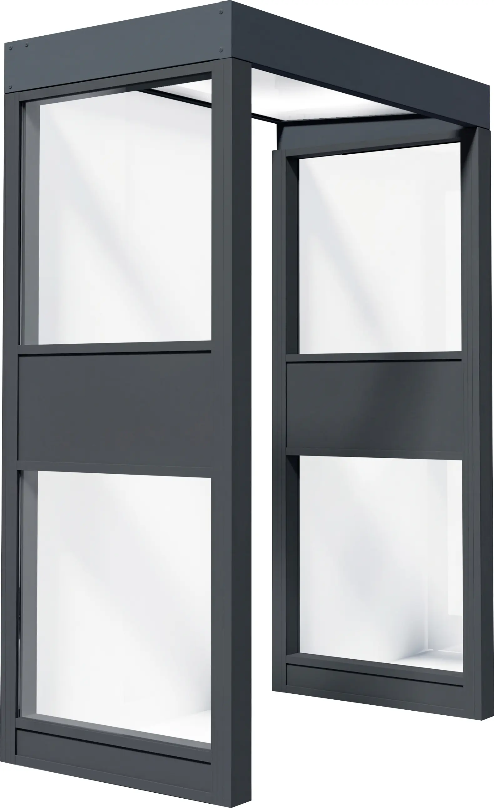 Canopia Vordach Sophia 160 x 95 cm Opal grau +2 Seitenteile 