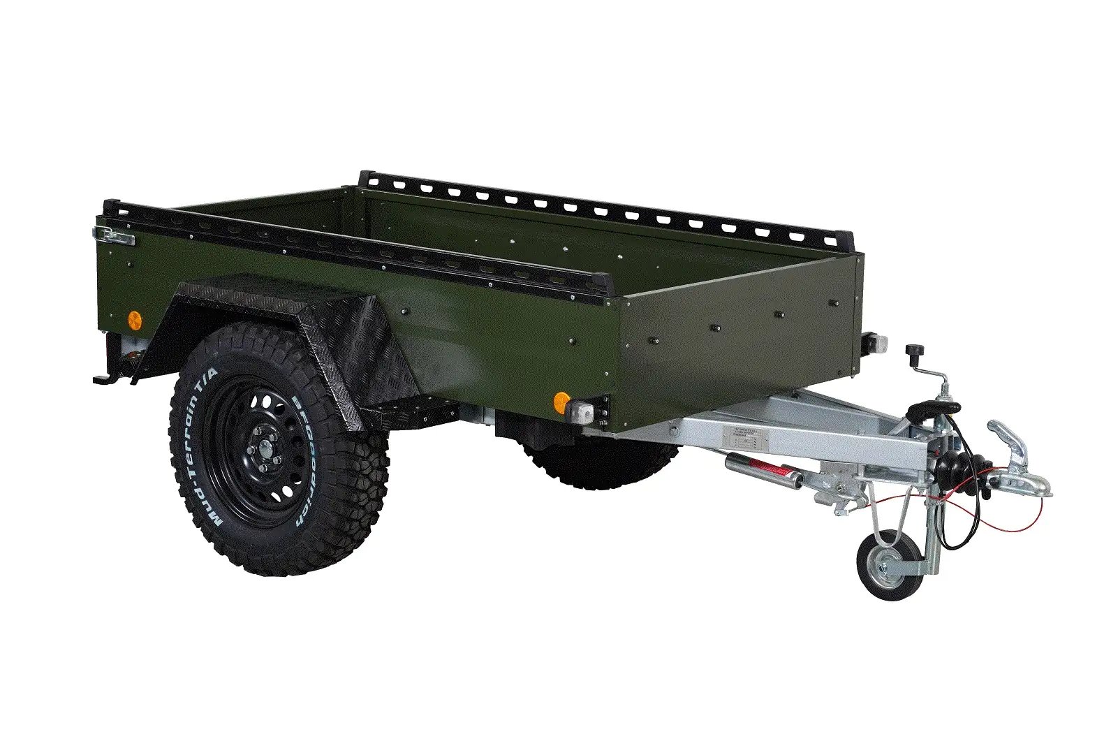 TPV PKW-Anhänger TL-EB3 Offroad bronzegrün pulverbeschichtet mit Radstoßdämpfern gebremst 1300kg