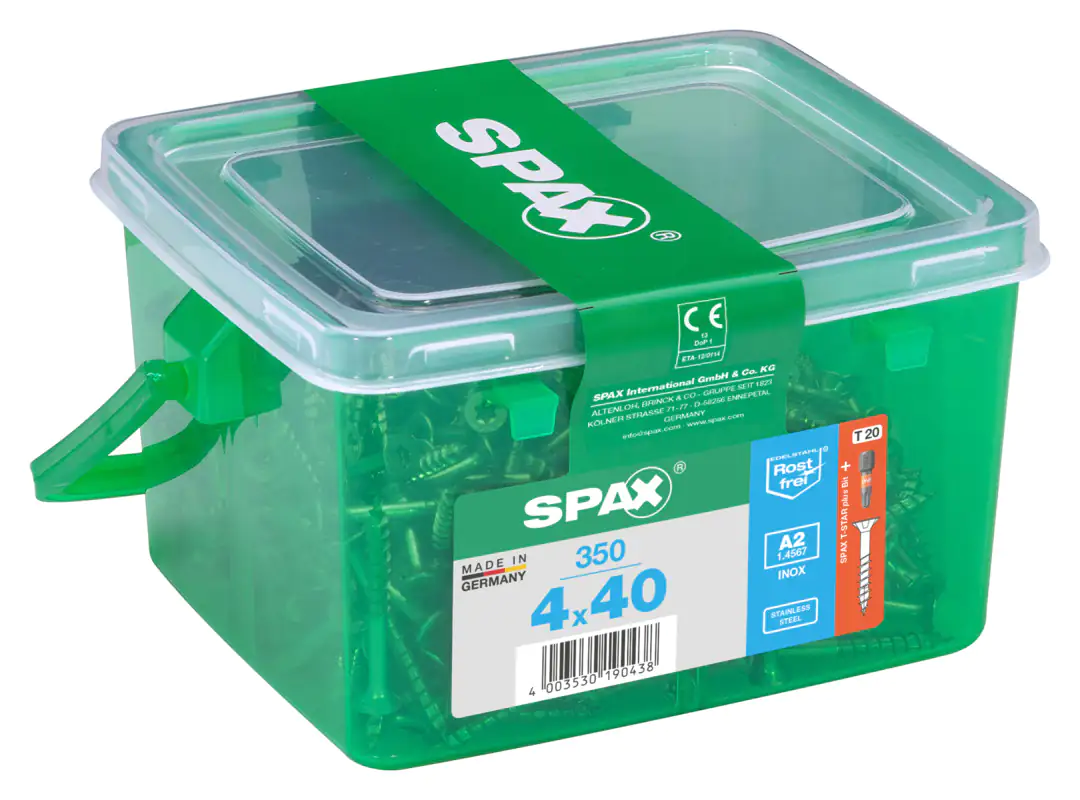 Spax Universalschrauben 4.0 x 40 mm TX 20 - 350 Stück Edelstahl