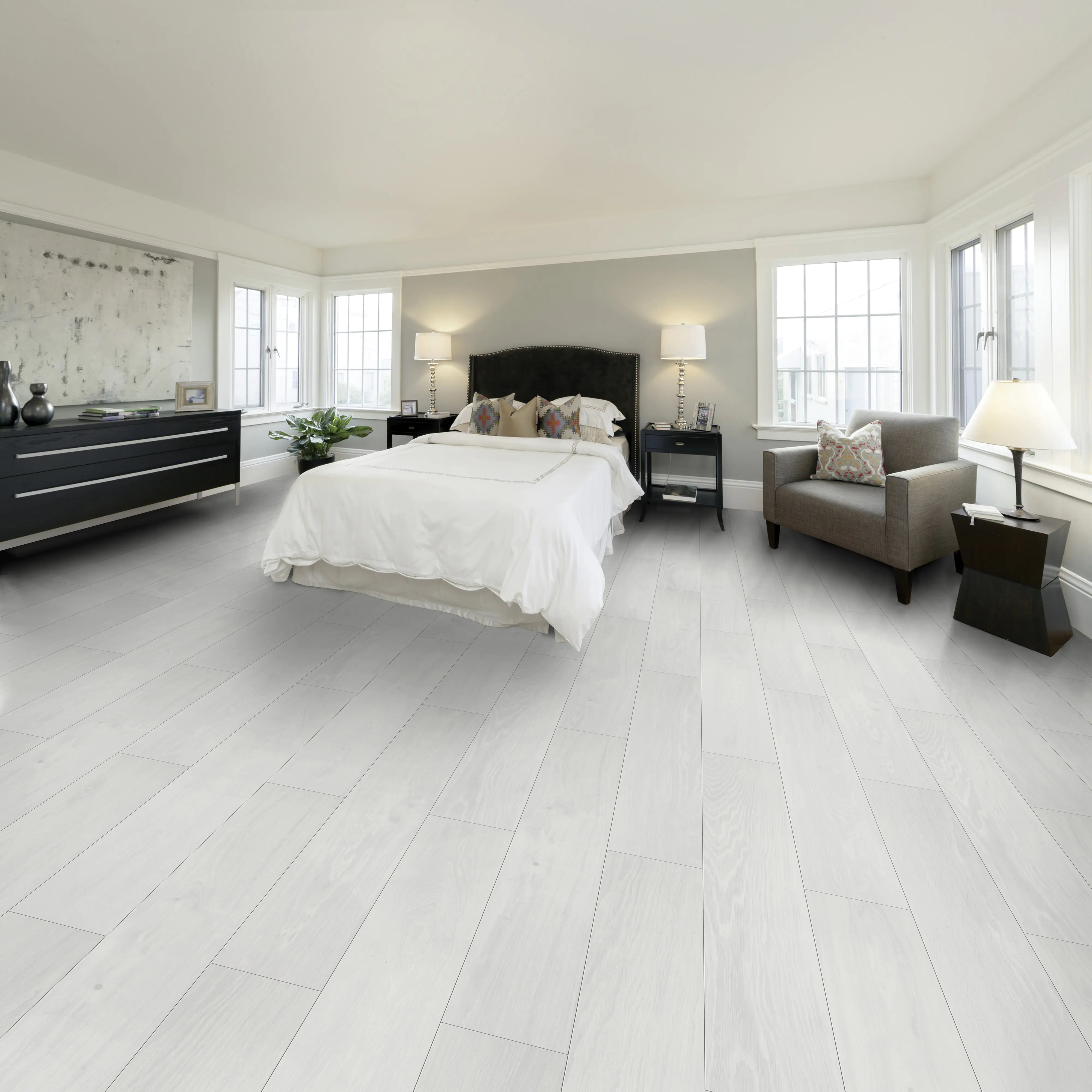 Classen Laminat Megaloc Aquaprotect 128,5 x 19,2 cm 8 mm Oak white creme