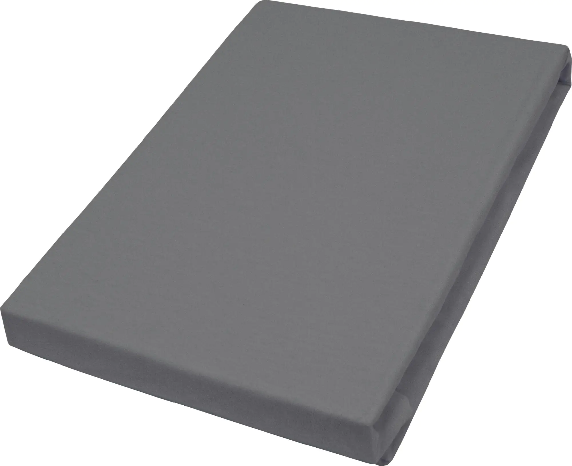 Vario Jersey-Spannbetttuch Elasthan für Topper anthrazit, 100 x 200 cm