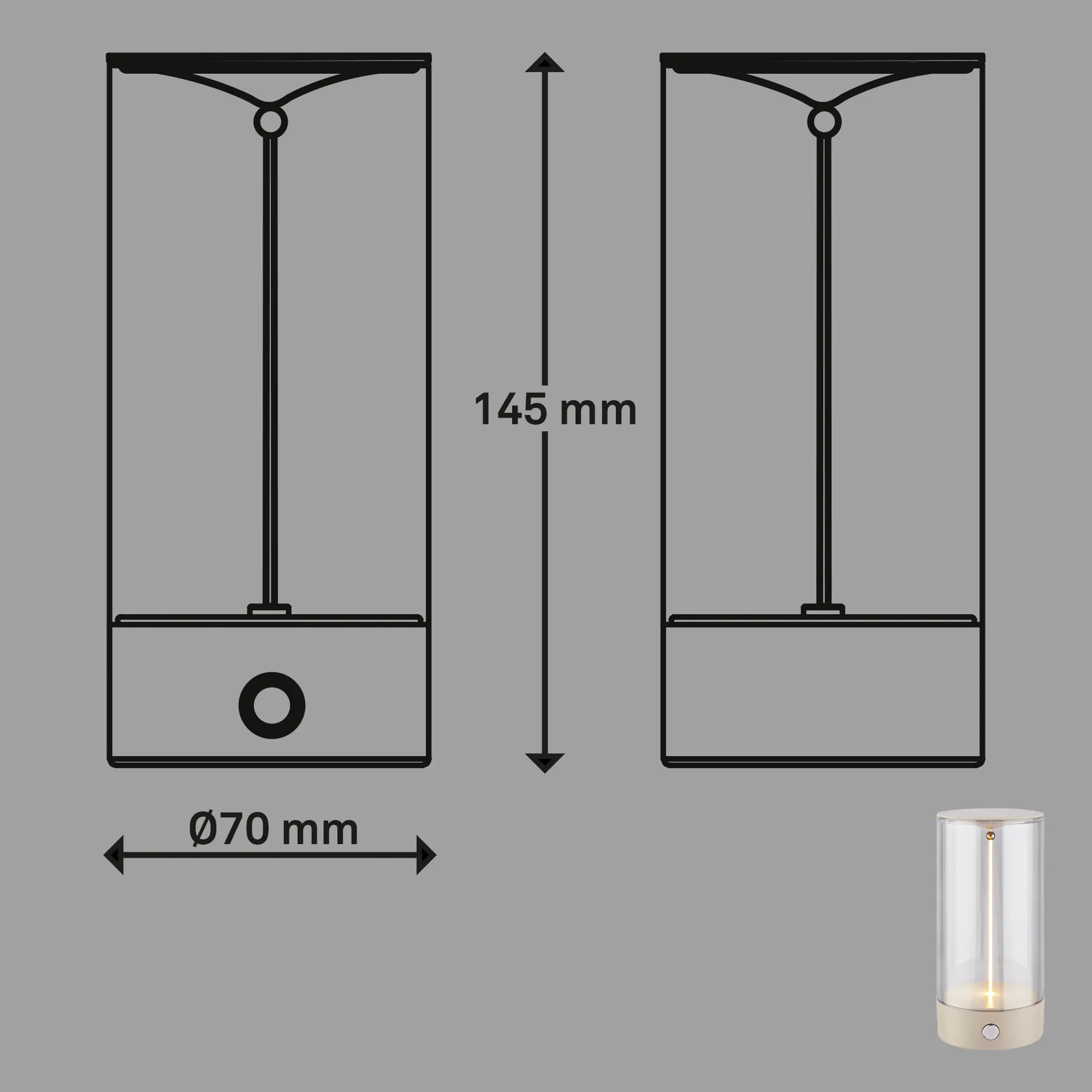 Briloner LED Akku-Tischleuchte Wiggle beige 15 cm warmweiß dimmbar