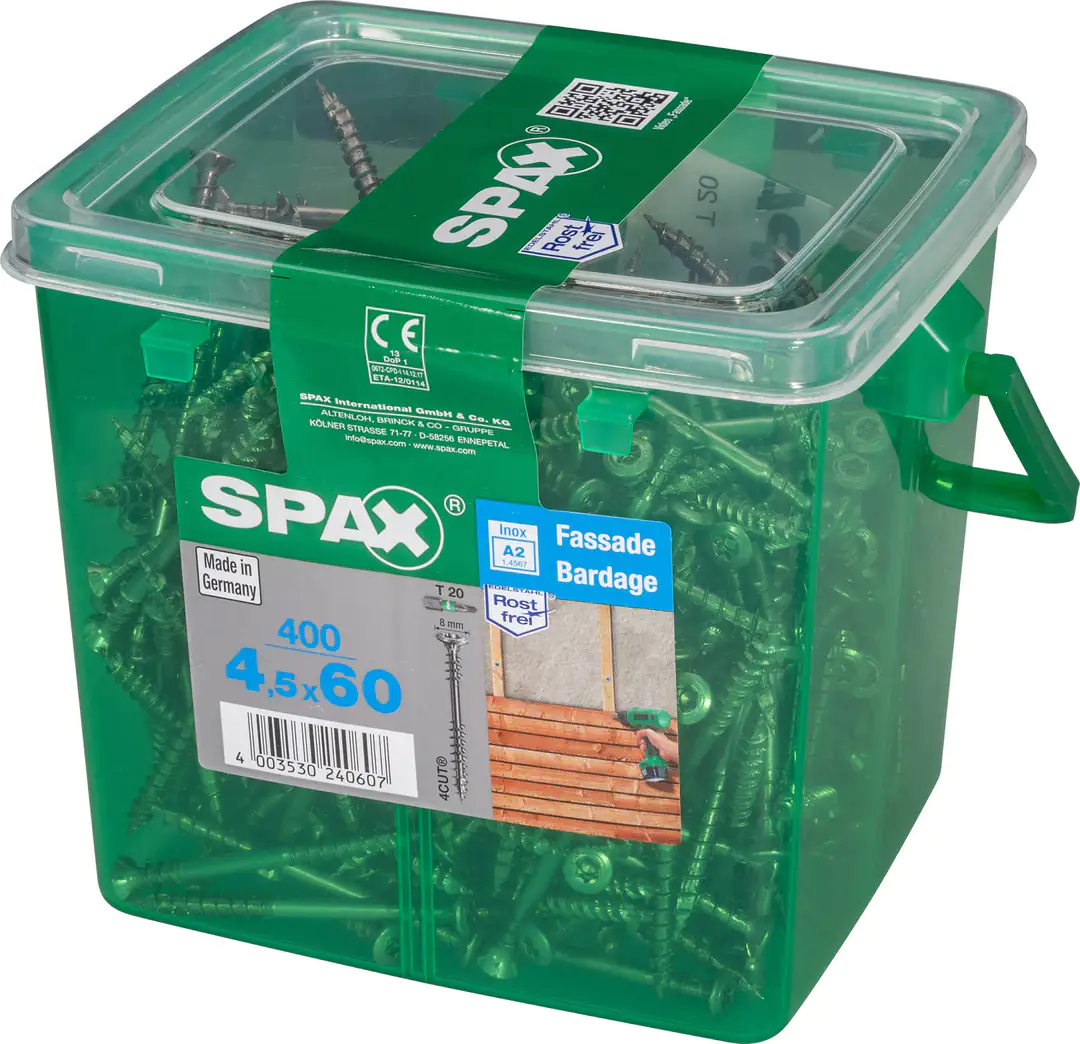 Spax Fassadenschrauben 4,5 x 60 mm, 400 Stück
