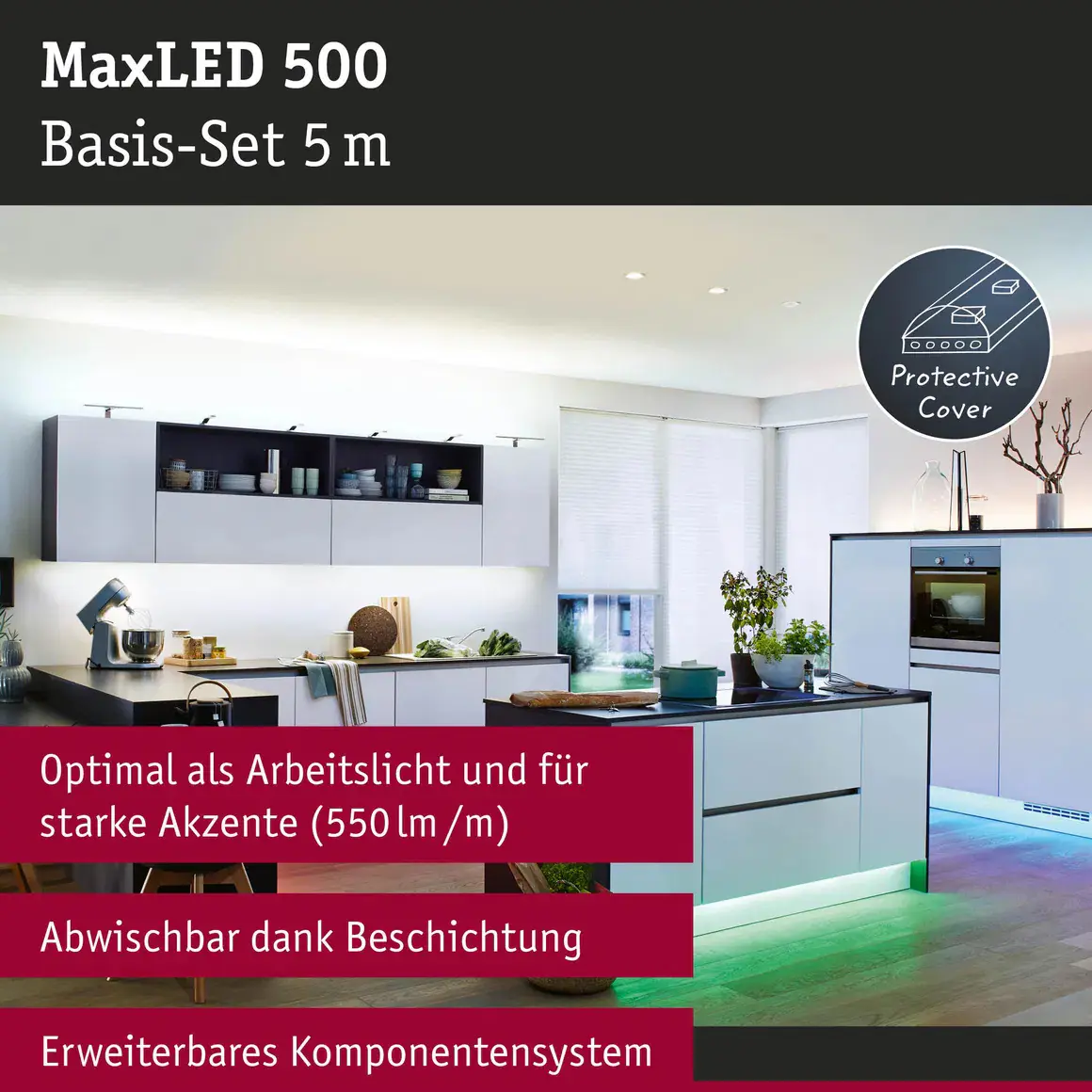 Paulmann LED-Streifen Set ZigBee MaxLED 5 m 33 W RGBW silber dimmbar