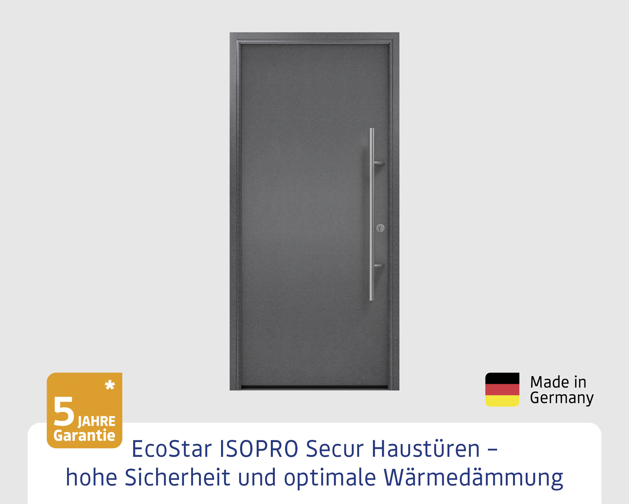 EcoStar Haustür ISOPRO Secur IPS 010 RC2 anthrazit metallic 110 x 210 cm