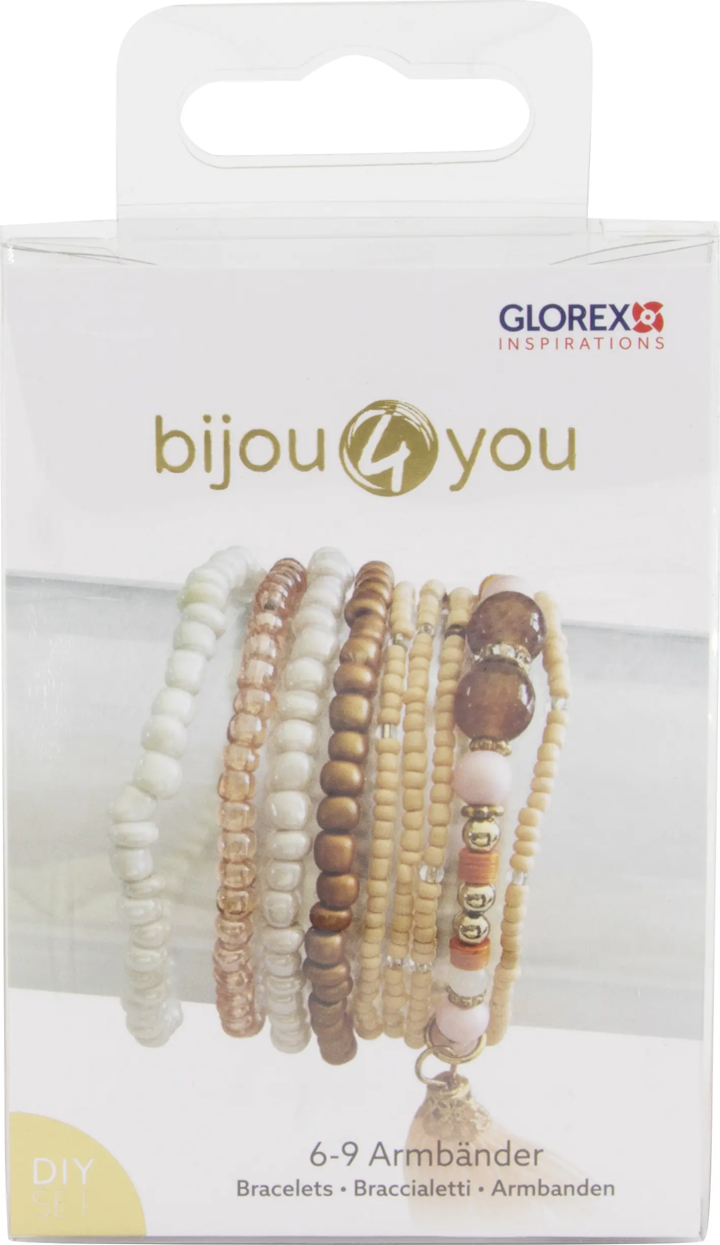 Glorex Armband-Set für 6-9 Armbänder DIY sandfarben
