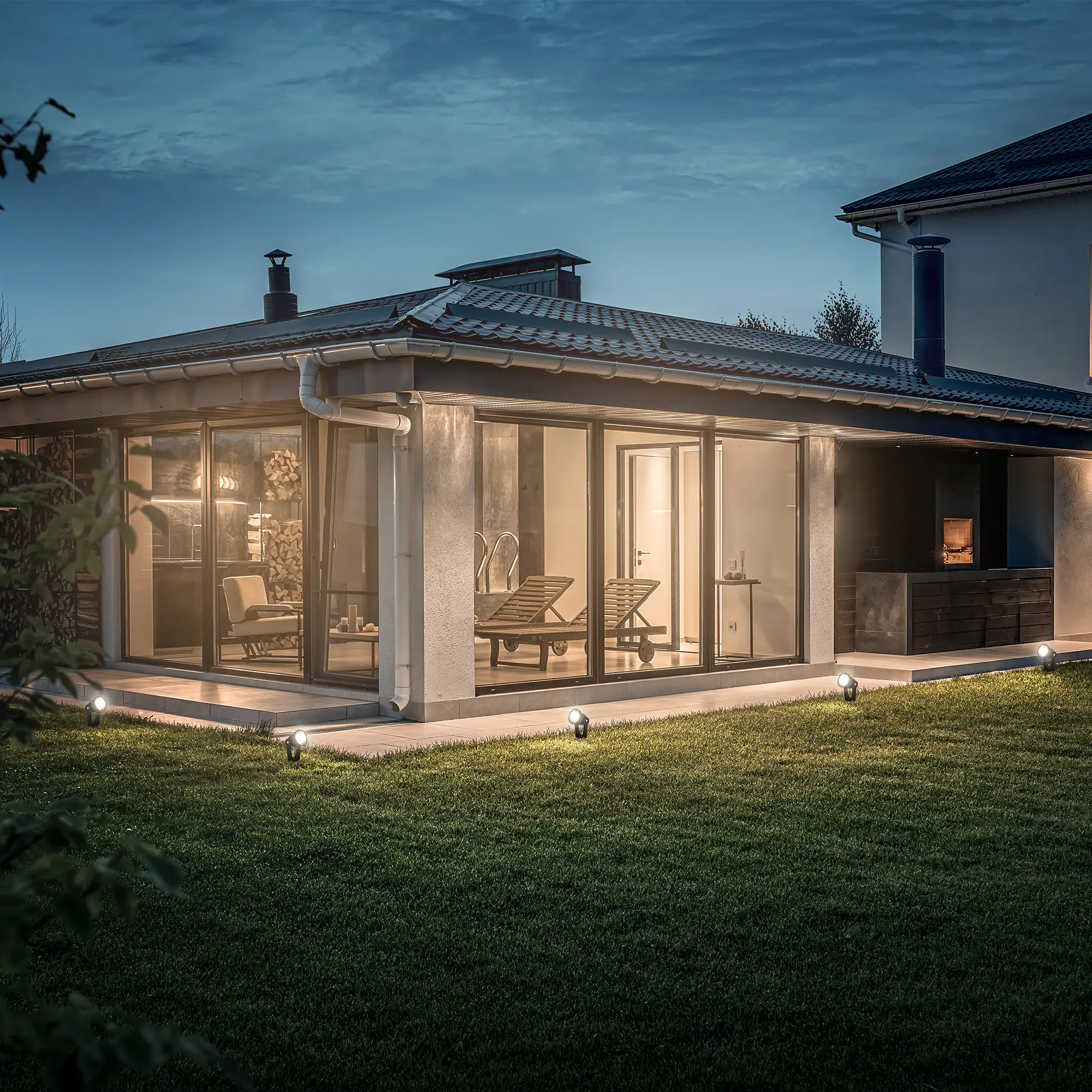 Briloner LED Wegeleuchte Lilis Connect to Shine 3er Erweiterungsset 3x1W warmweiß