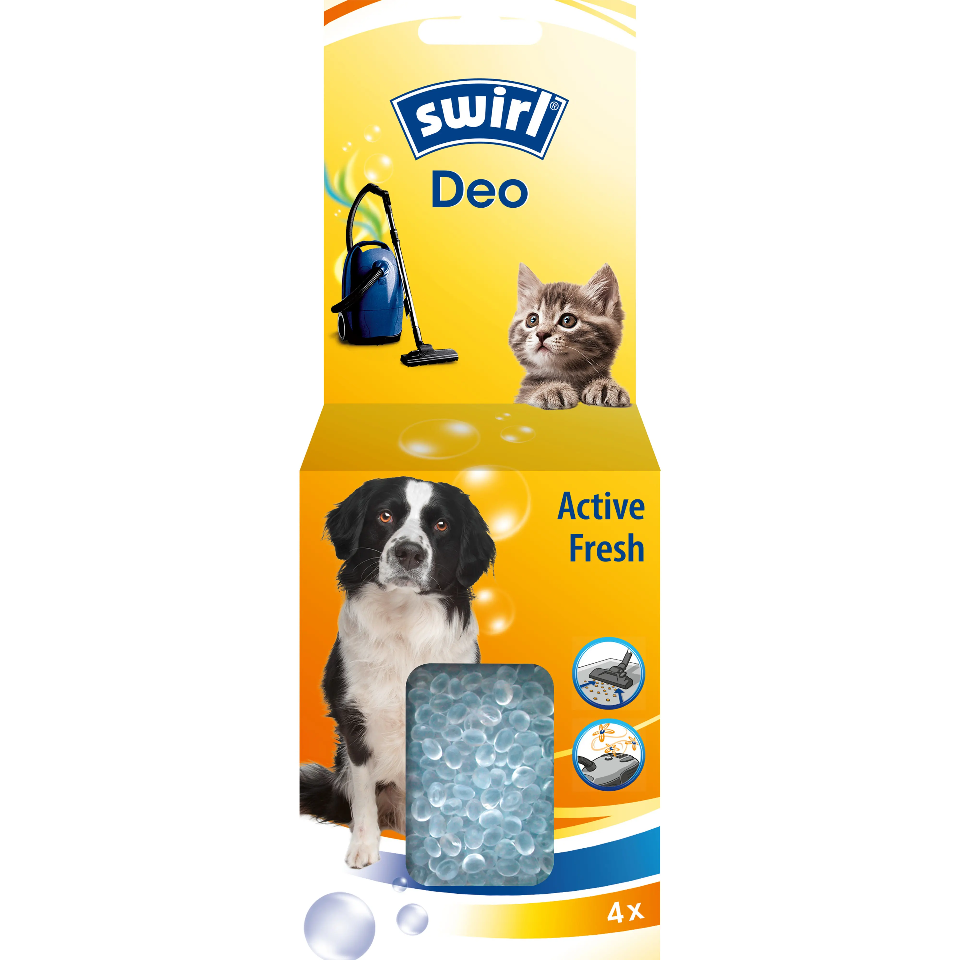 Swirl Deo Perlen für Staubsauger Active Fresh 4 Portionen