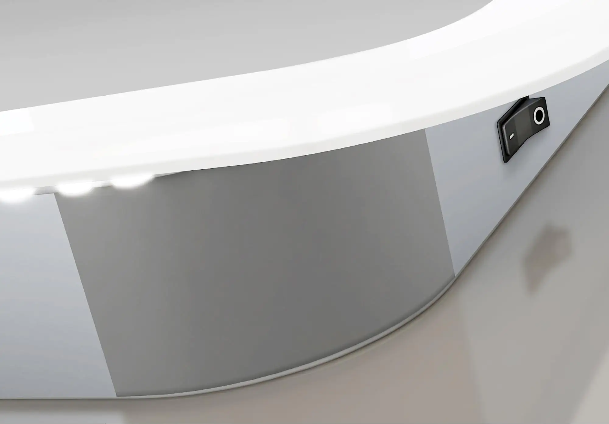 DSK LED Lichtspiegel Silver Luna 160 x 70 cm