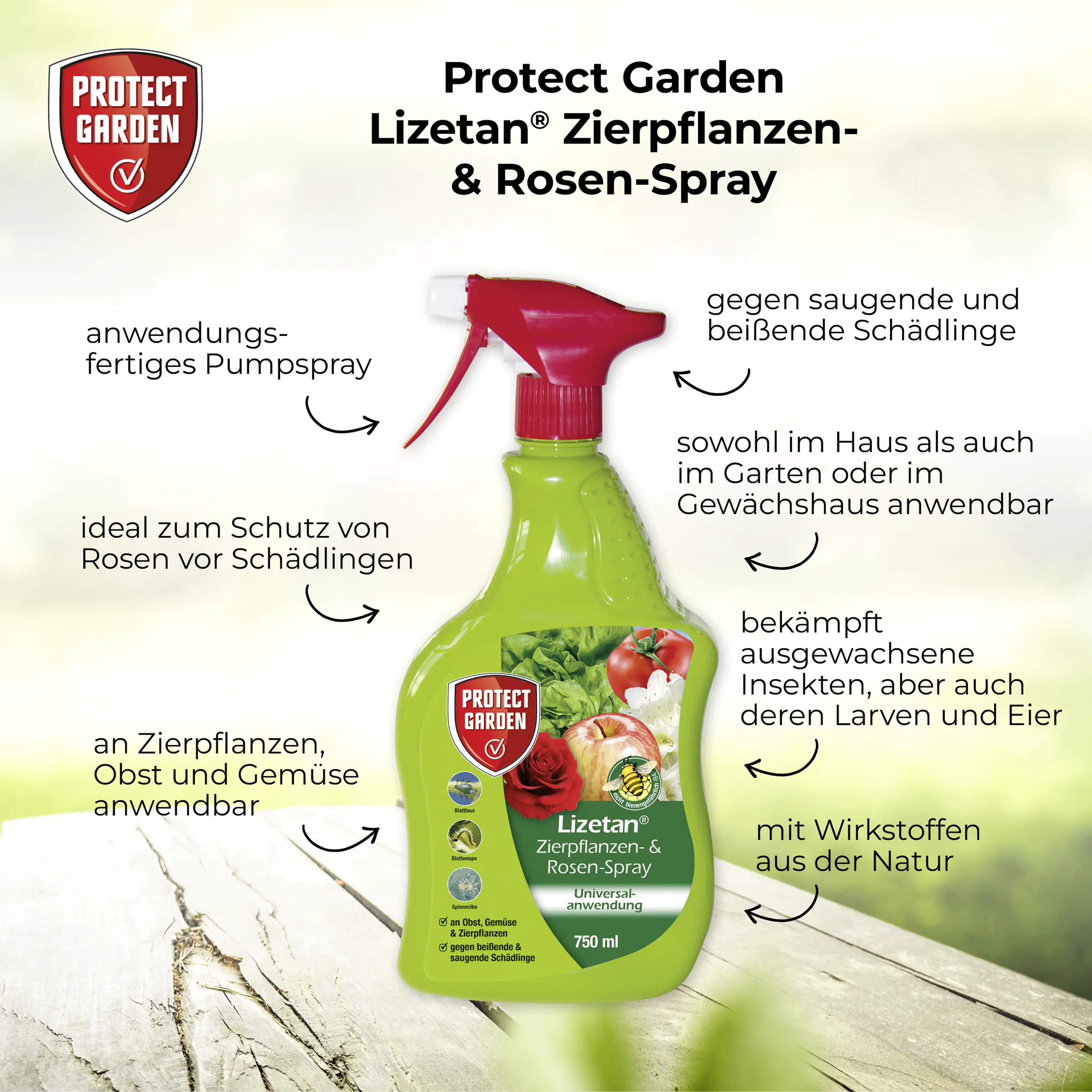 Protect Garden Lizetan Zierpflanzen- & Rosen-Spray AF 500 ml