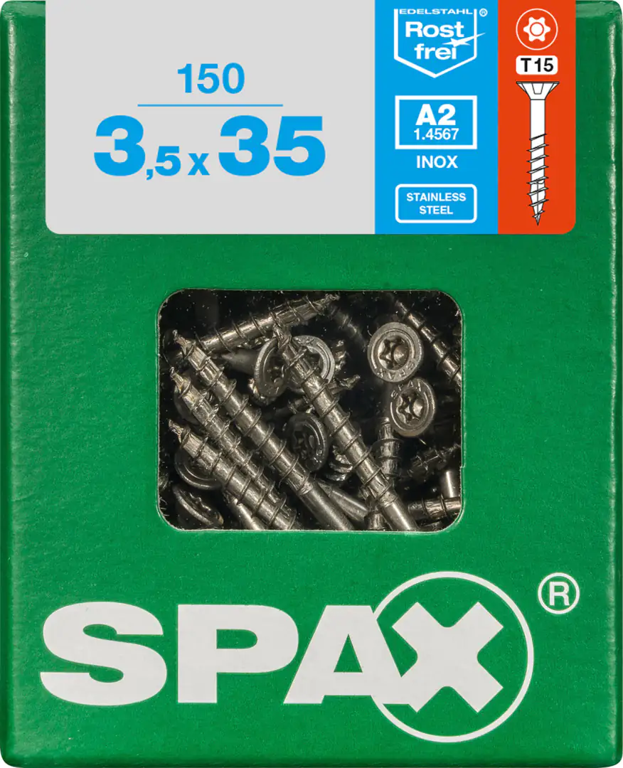 Spax Universalschrauben 3.5 x 35 mm TX 15 - 150 Stück Edelstahl