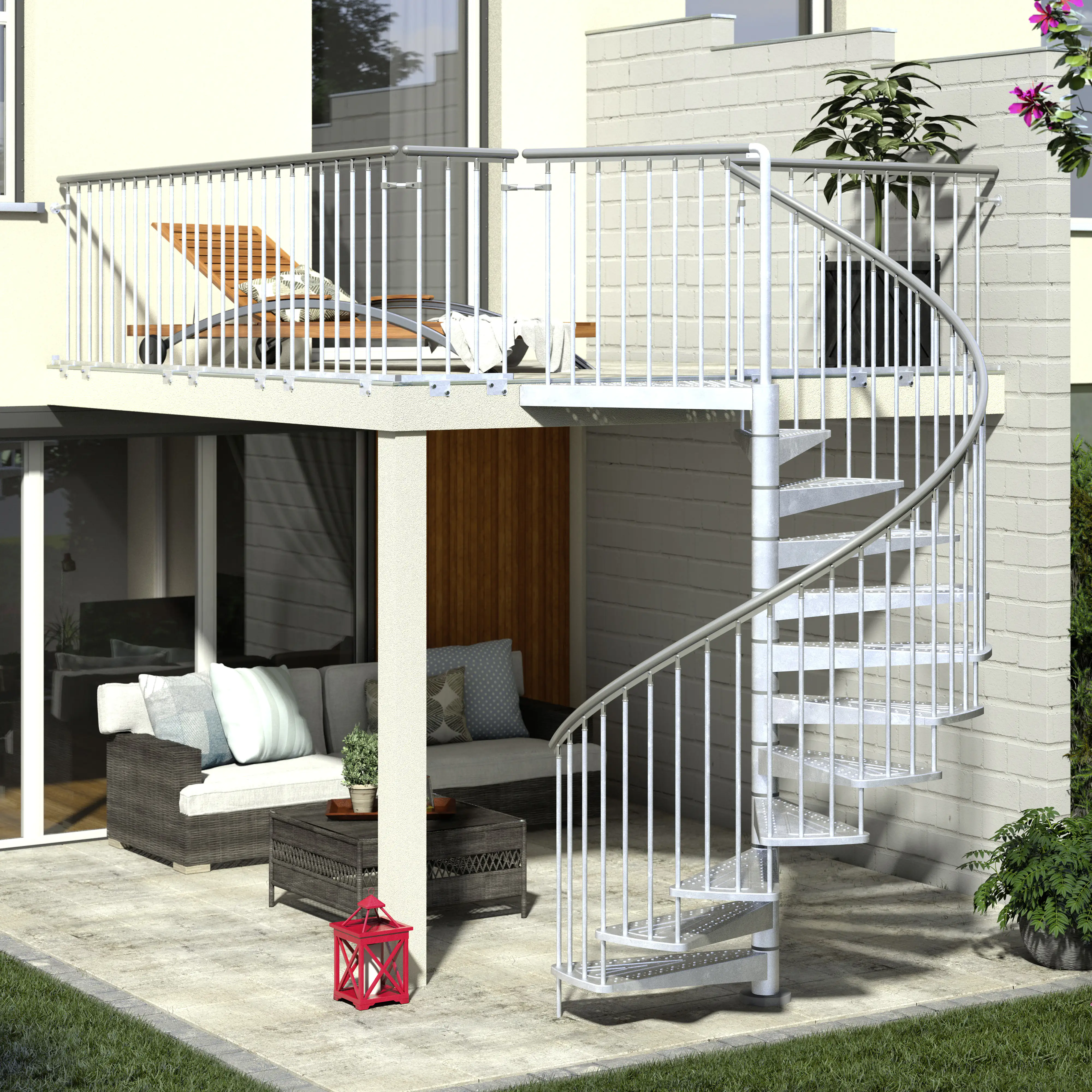 DOLLE Außenspindeltreppe Gardenspin Durchmesser 155 cm