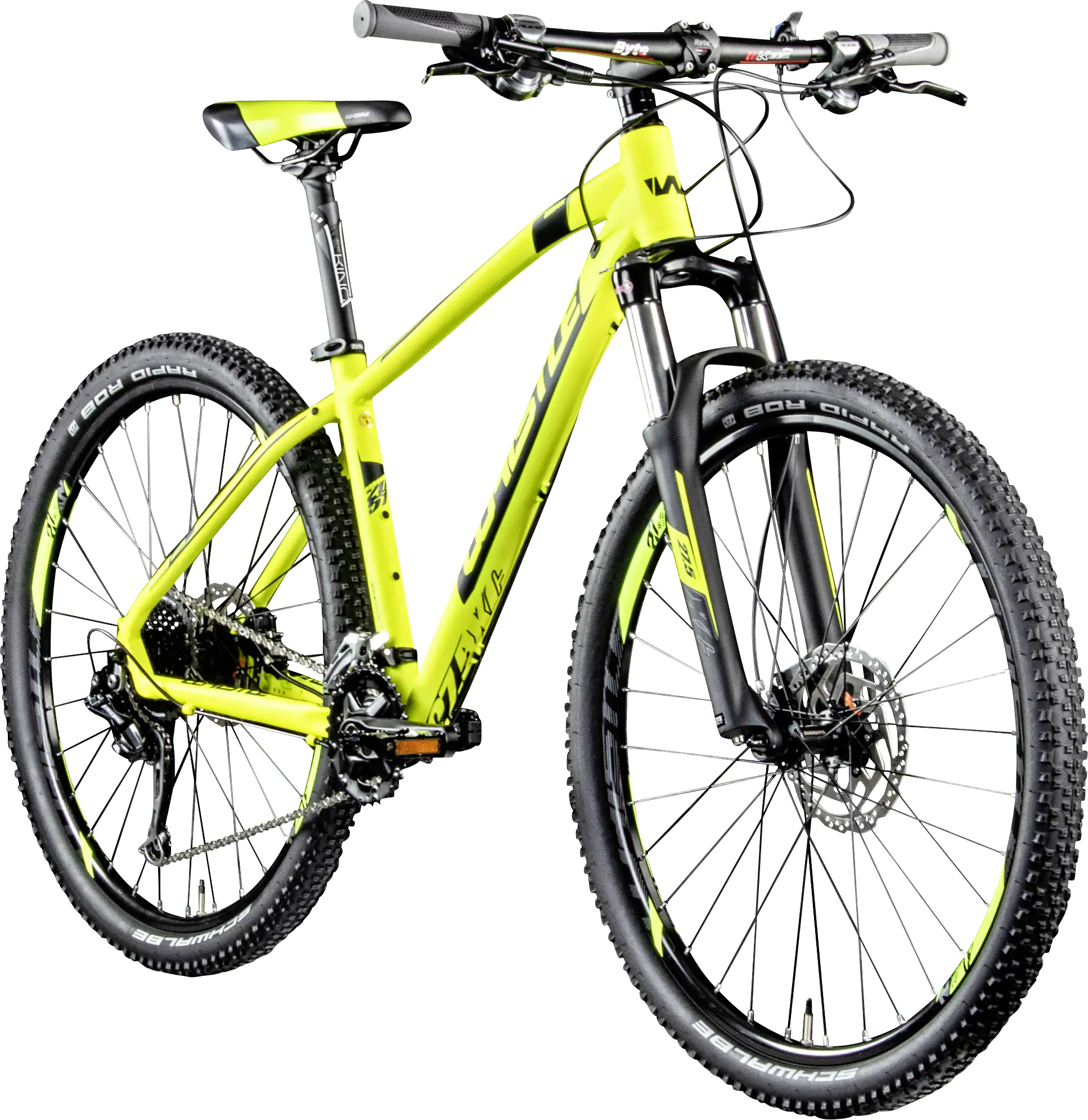Whistle Mountainbike Miwok 2051 27,5 Zoll RH 46cm 18-Gang gelb anthrazit