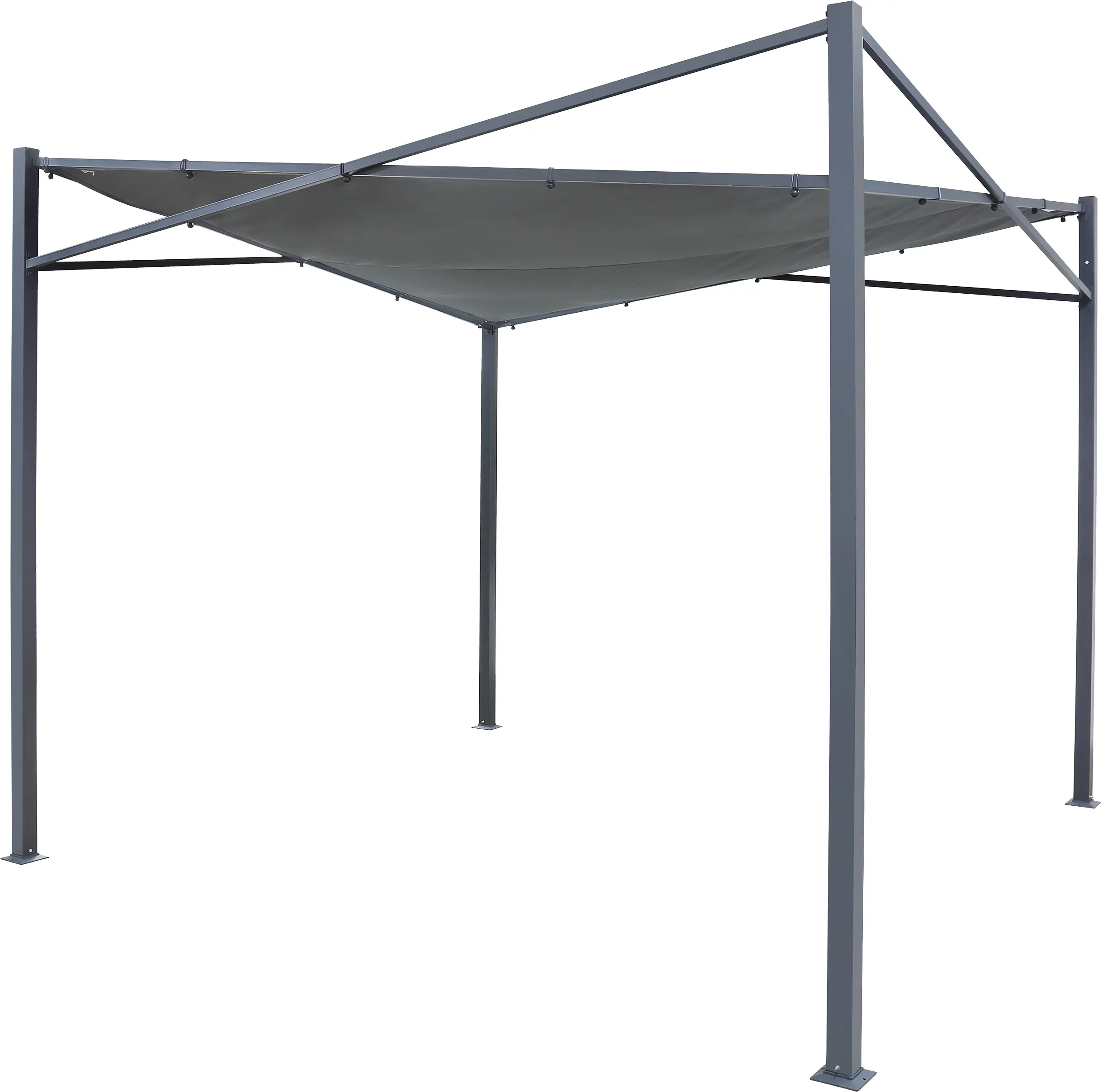 Tepro Sonnensegel mit Gestell Austin rechteckig 280 x 280 cm anthrazit