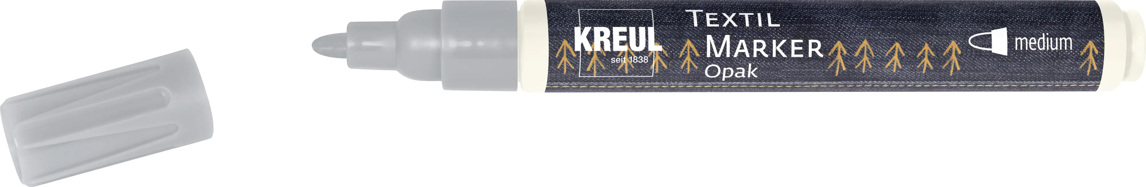 Kreul Javana texi mäx Opak Stoffmalfarbe für helle & dunkle Stoffe silber