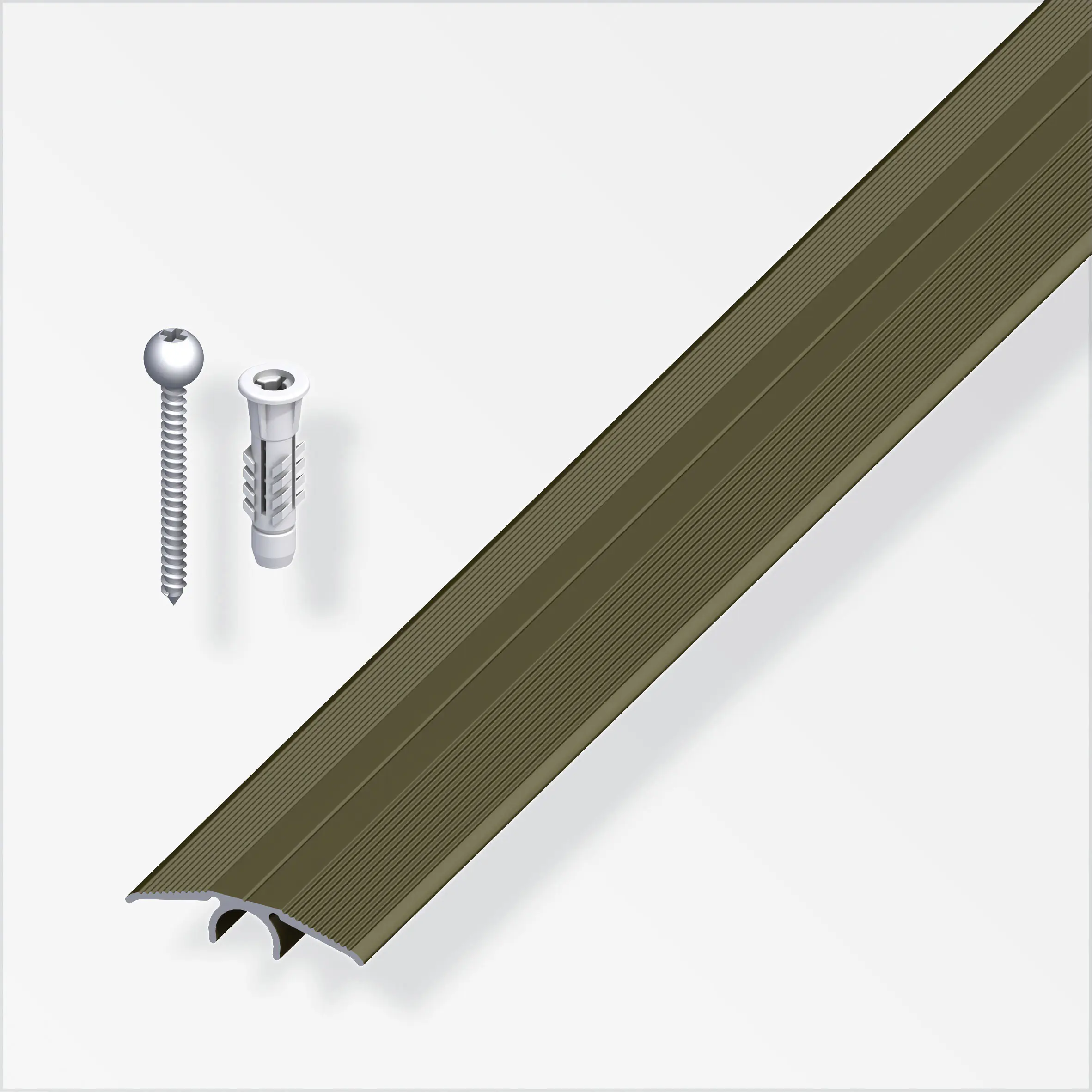 alfer Übergangs-Profil und Dübel-System 0.9 m, 33 mm, Alu, eloxiert, bronze