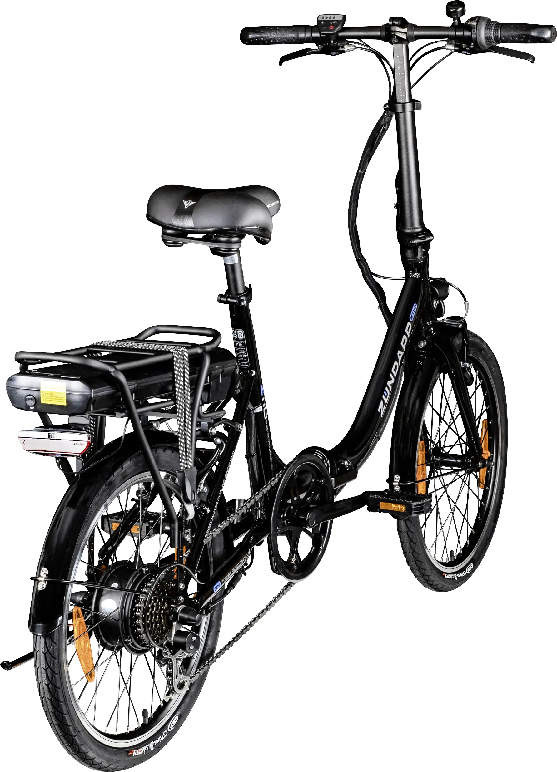 Zündapp E-Bike Faltrad Z110 20 Zoll RH 33cm 7-Gang 374 Wh schwarz rot