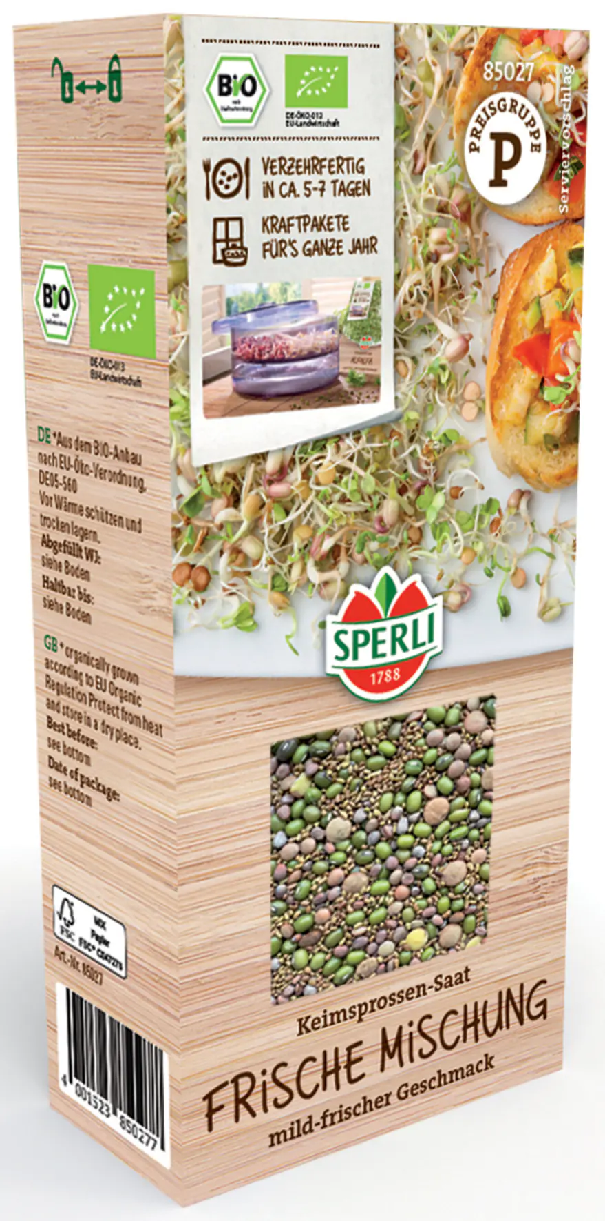 Sperli BIO Keimsprossen-Saat Frische Mischung