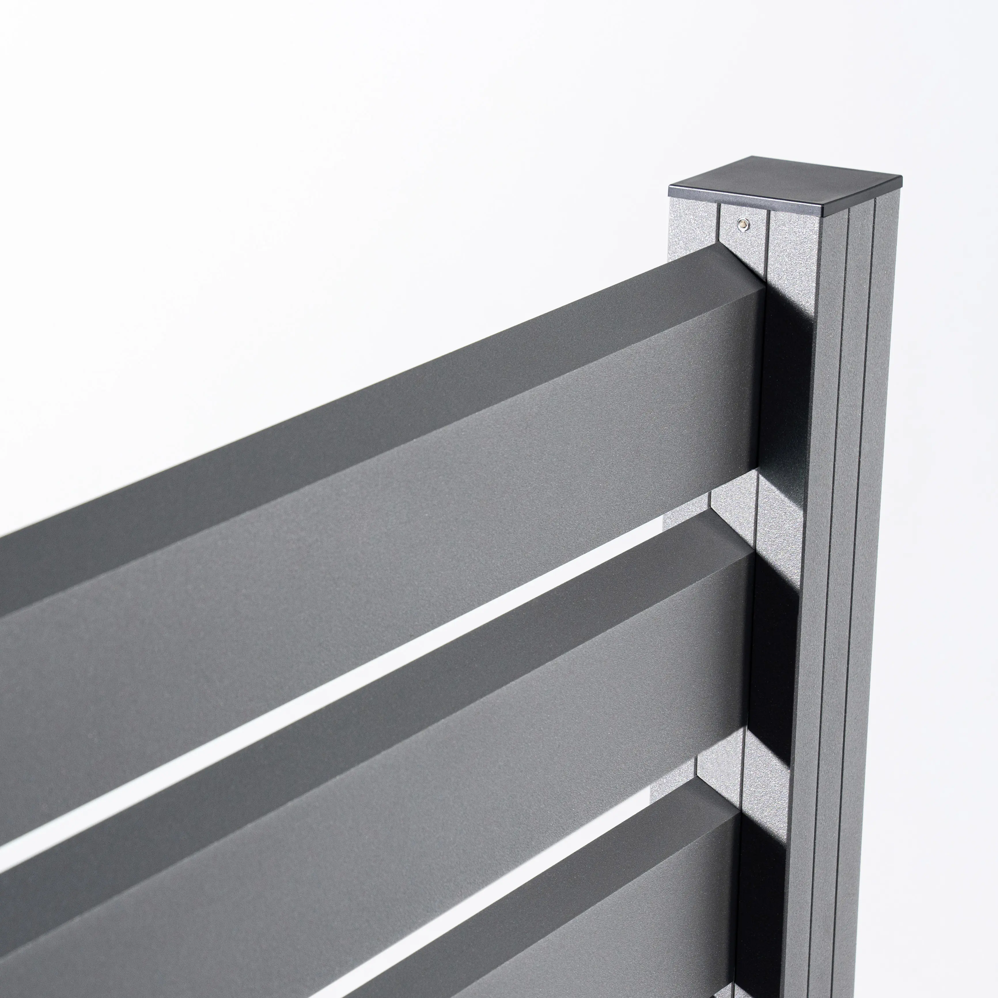 Ambiente Alu-Zaun Grundset Rhombus MAXI 187 x 124,2 cm grau