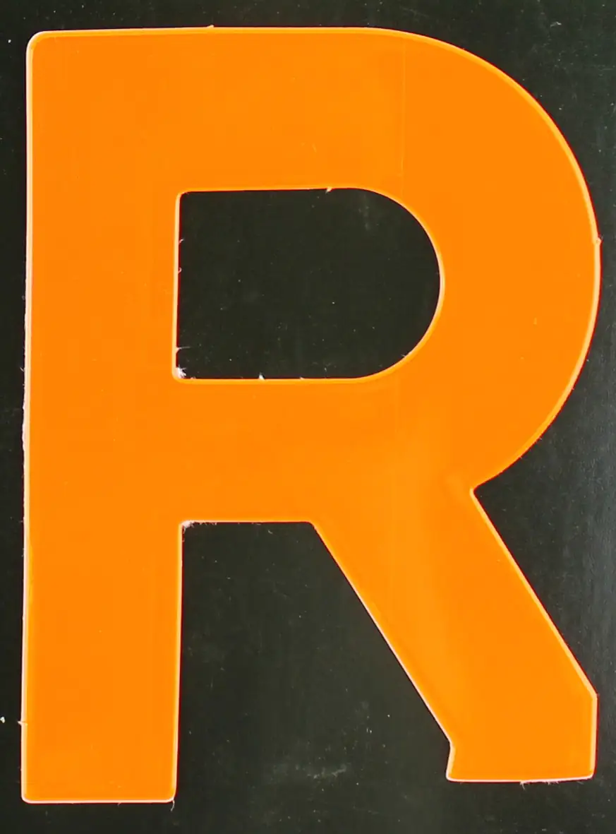Conacord Reflektierender Klebebuchstabe "R" orange 80 mm