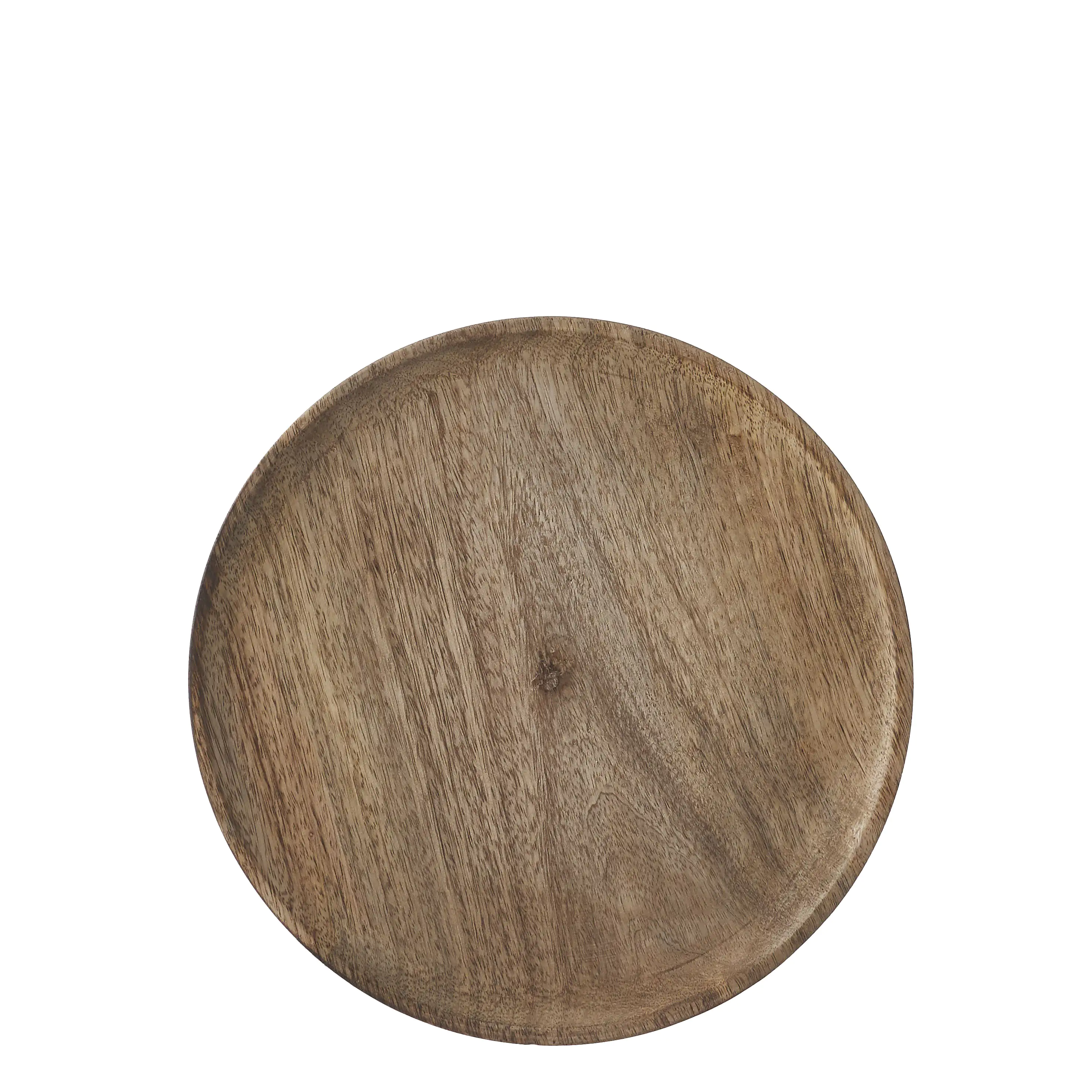 Mica Dekoteller Mangoholz Ø 30 x  H 2 cm braun