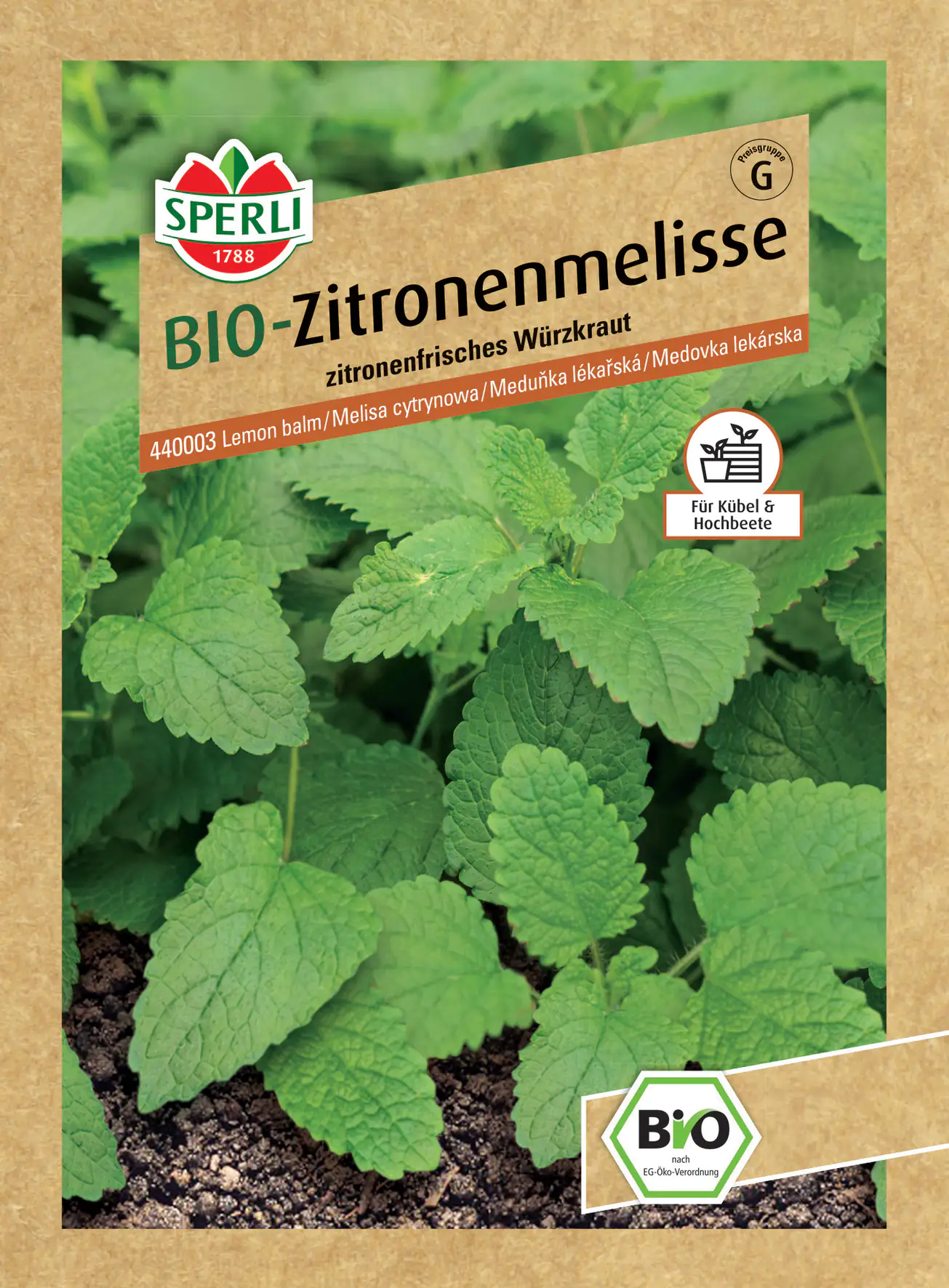 Sperli BIO Zitronenmelisse
