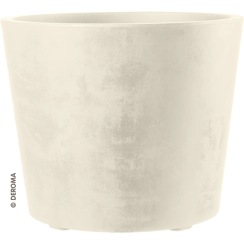 Deroma Pflanztopf Millennium Kunststoff 59 cm perlweiß mit Ablauflöchern