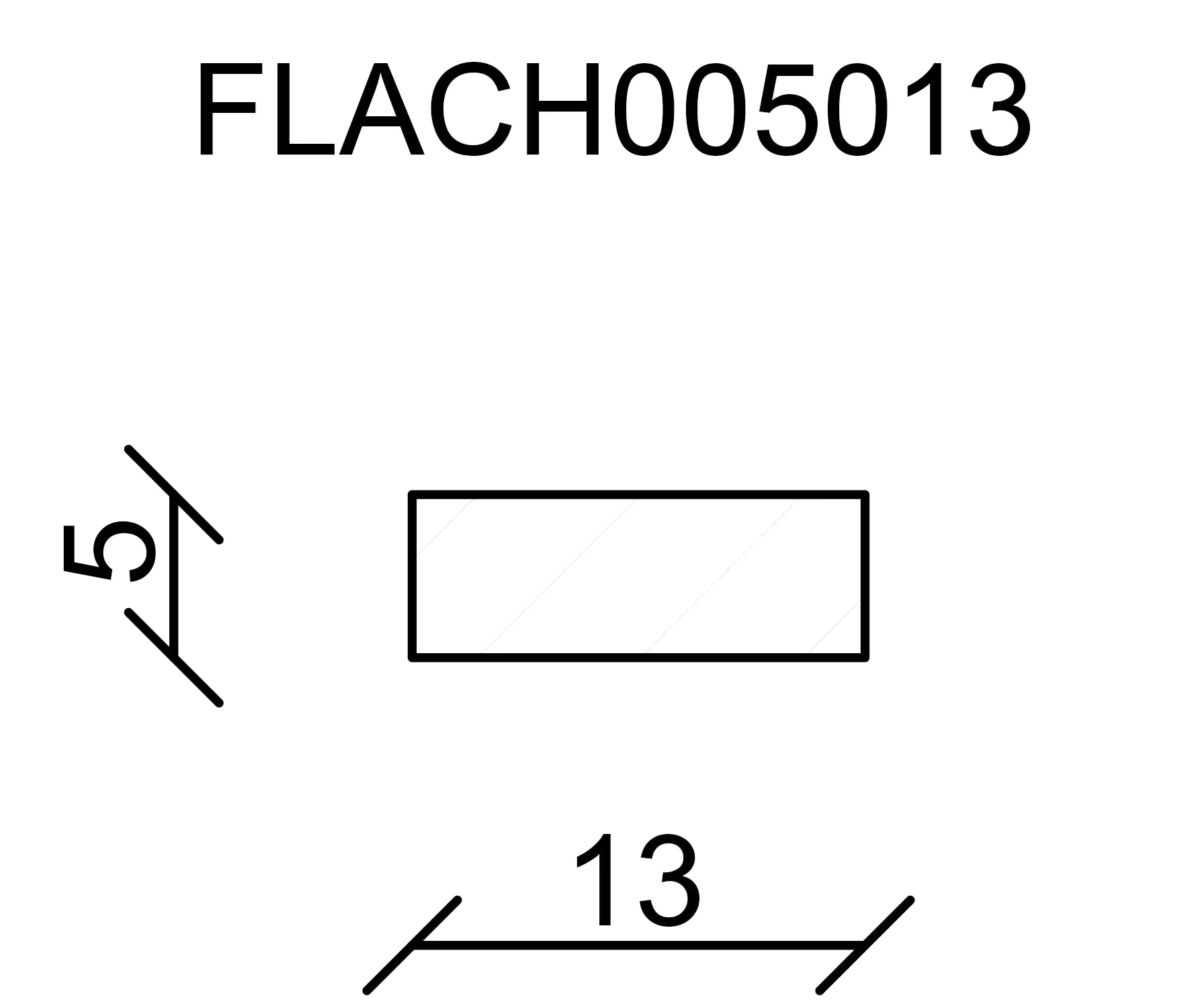 FN Neuhofer Flachleiste 95 cm 13 x 5 mm Buche