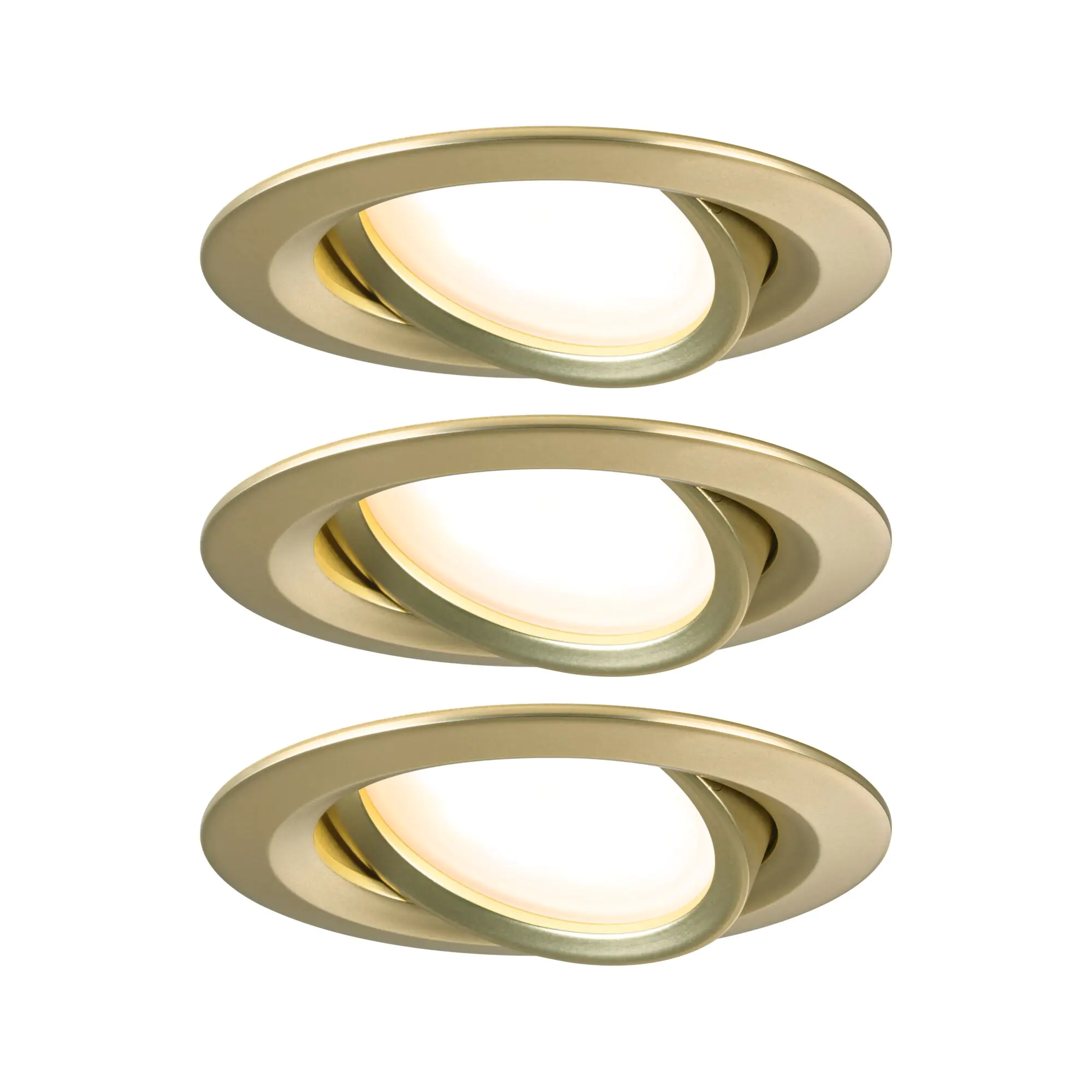 Paulmann LED-Einbauleuchte Nova 3x 6 W schwenkbar dimmbar gold matt